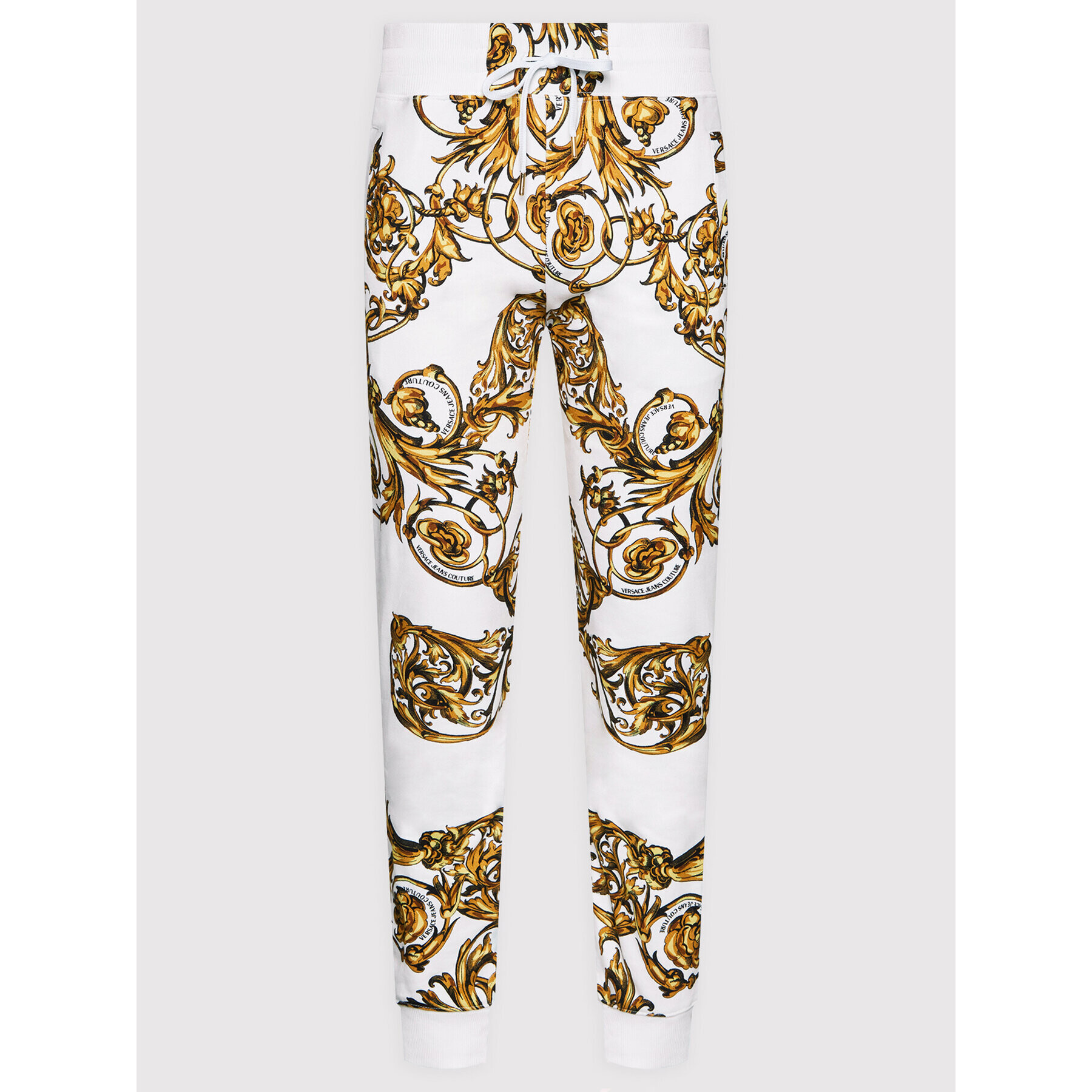 Versace Jeans Couture Teplákové kalhoty Print Garland 72GAA3B0 Bílá Regular Fit - Pepit.cz