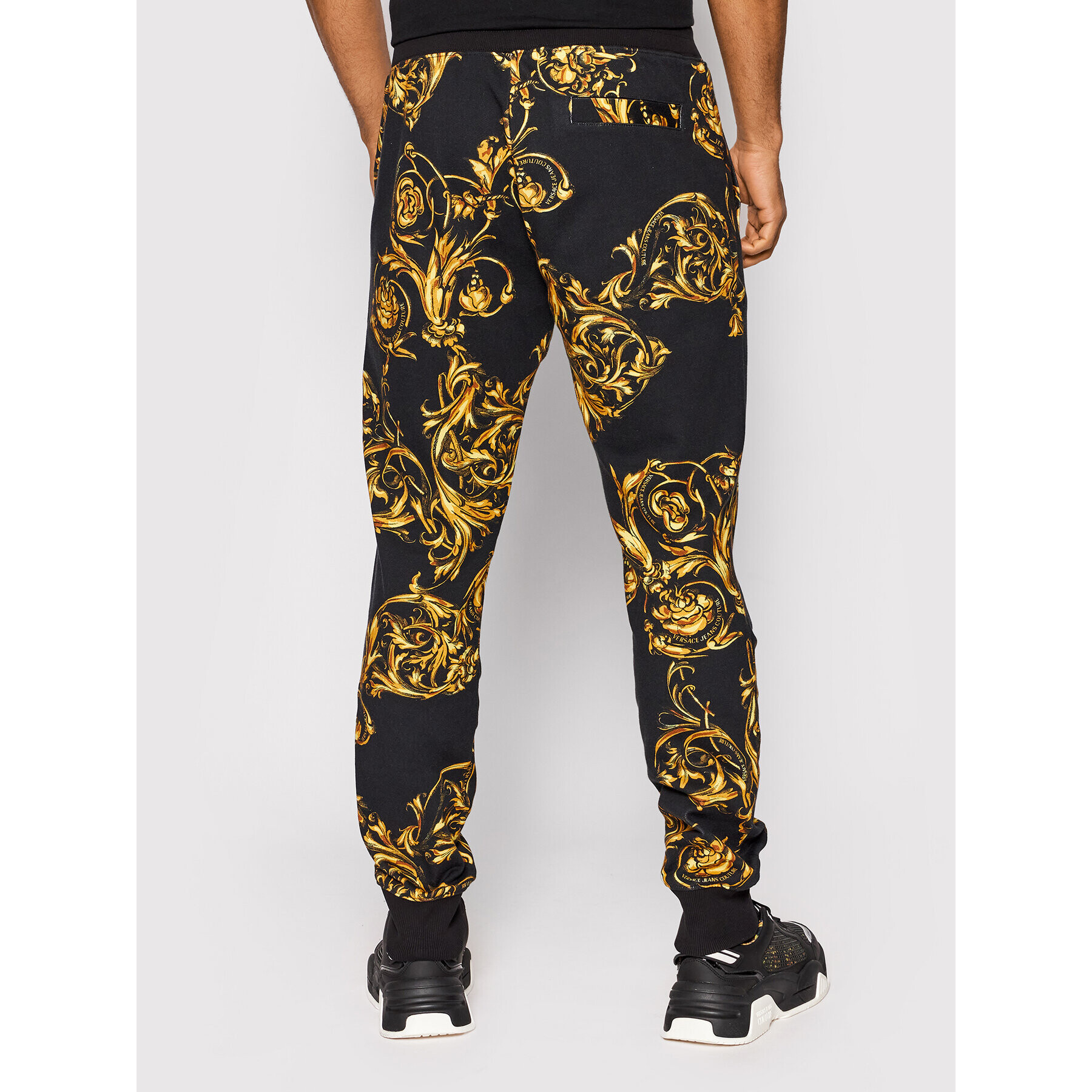 Versace Jeans Couture Teplákové kalhoty Print Garland 72GAA3B0 Černá Regular Fit - Pepit.cz