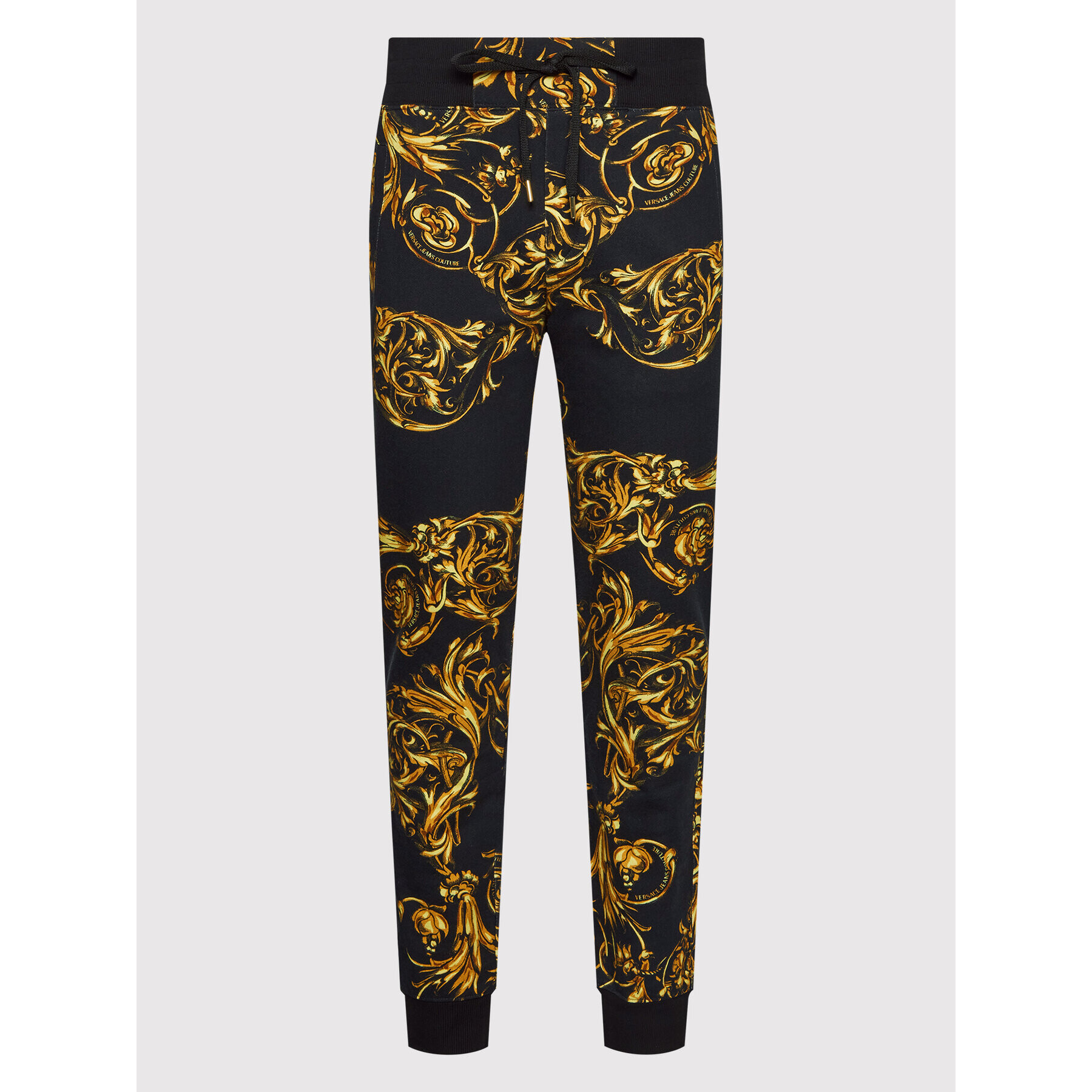 Versace Jeans Couture Teplákové kalhoty Print Garland 72GAA3B0 Černá Regular Fit - Pepit.cz