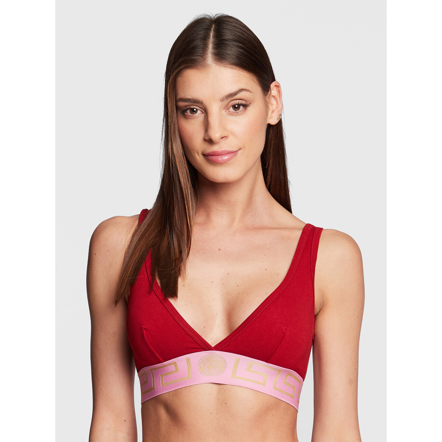 Versace Podprsenka Bralette Donna AUD01047 Červená - Pepit.cz