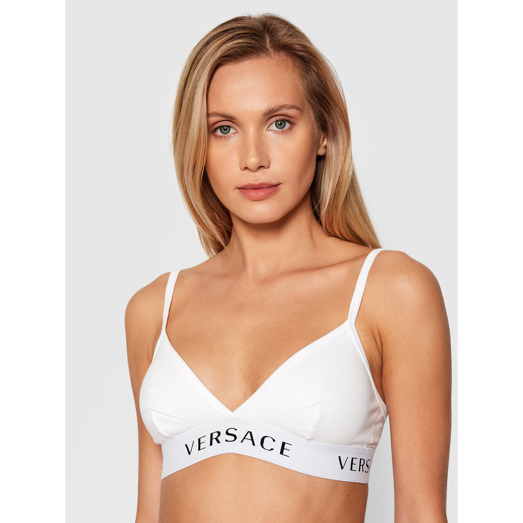 Versace Podprsenka Bralette Donna AUD04067 Bílá - Pepit.cz