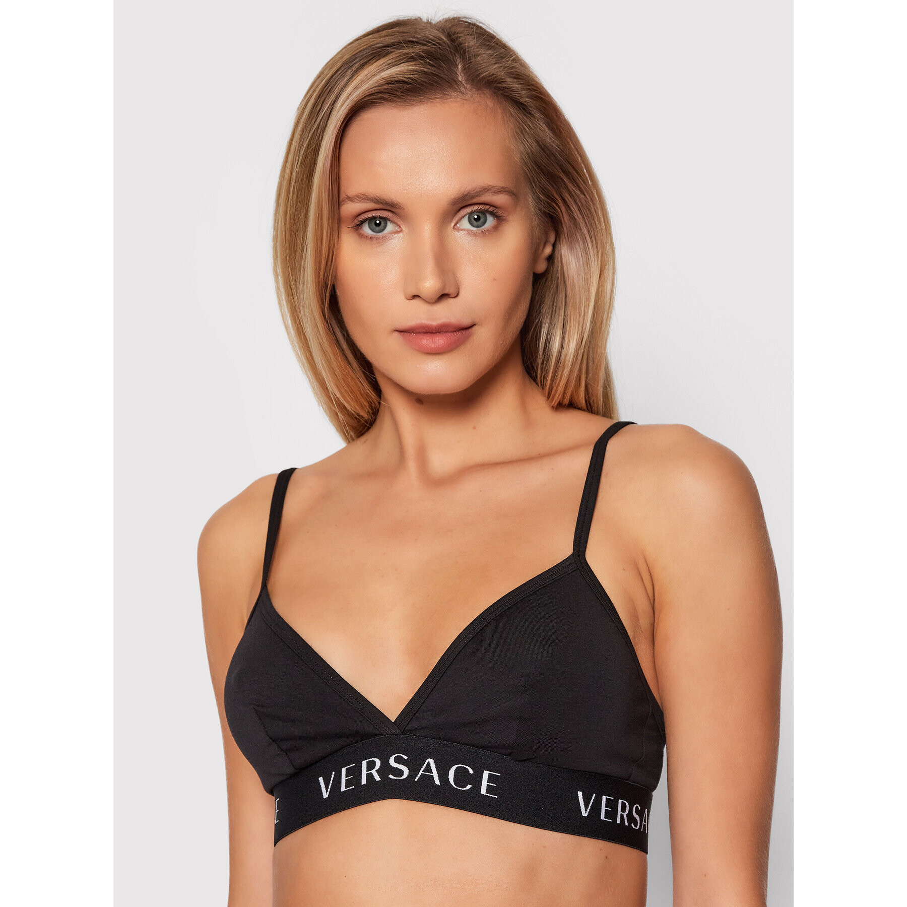 Versace Podprsenka Bralette Donna AUD04067 Černá - Pepit.cz