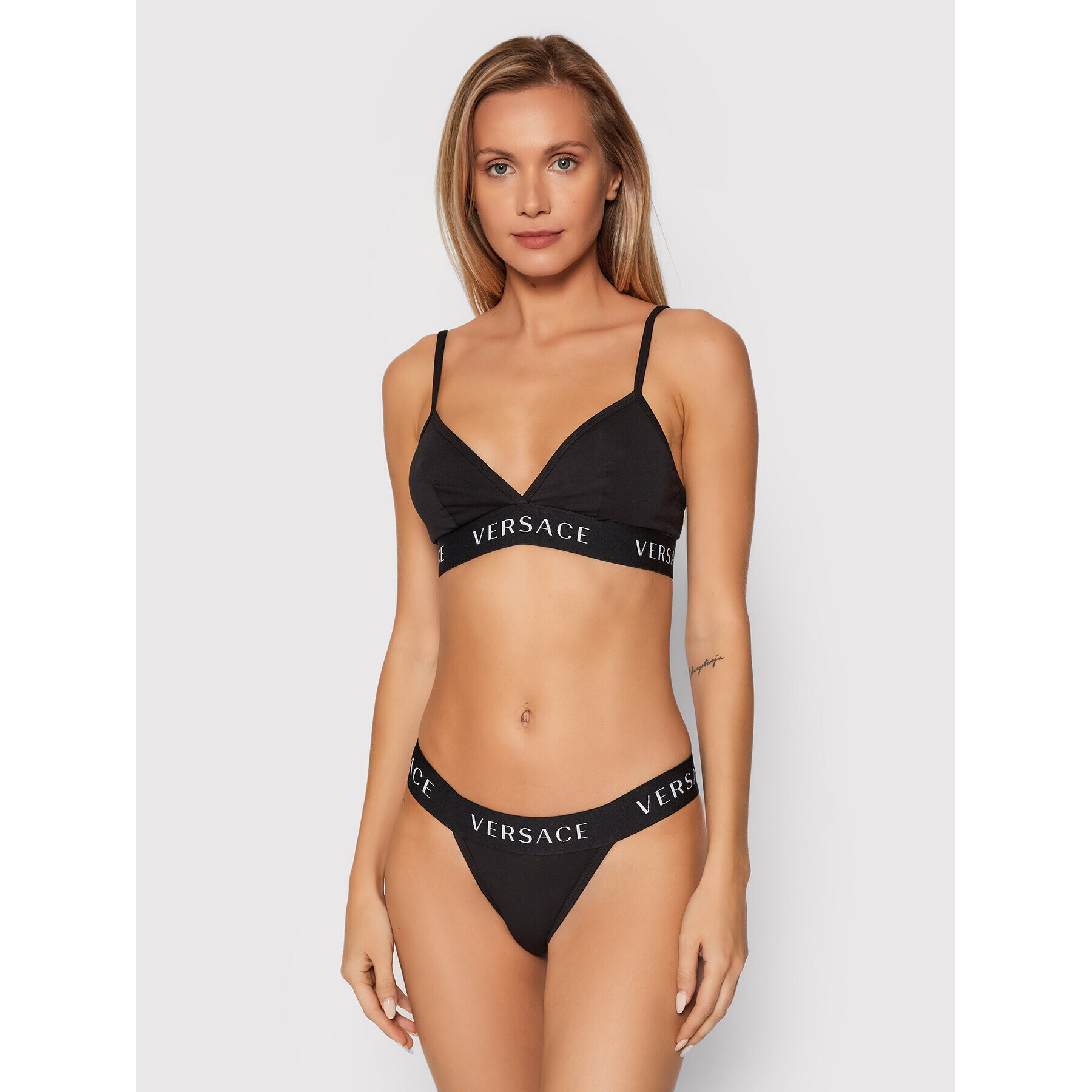 Versace Podprsenka Bralette Donna AUD04067 Černá - Pepit.cz