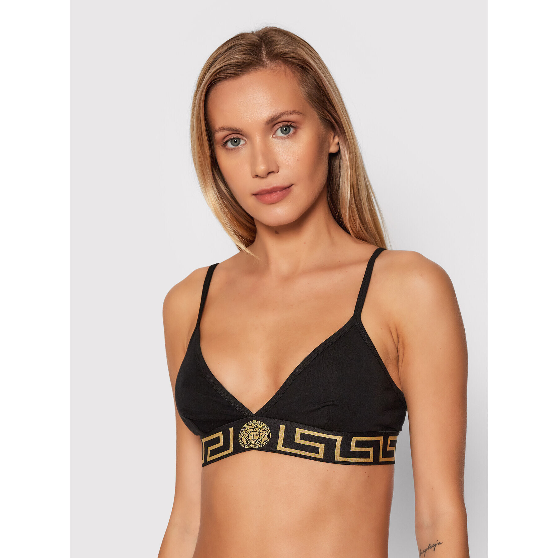 Versace Podprsenka Bralette Greca 1000656 Černá - Pepit.cz