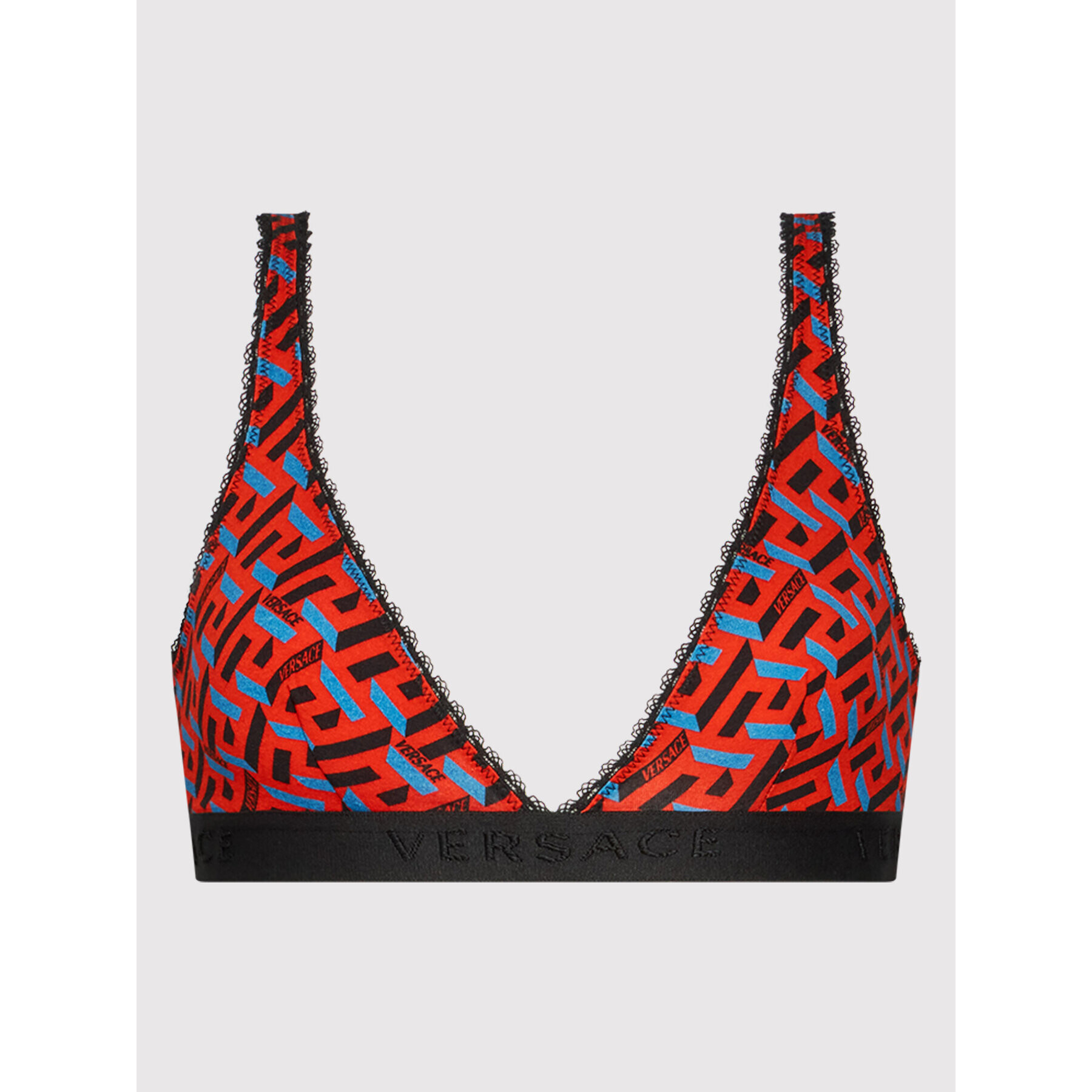 Versace Podprsenka Bralette Greca Signature 1002594 Červená - Pepit.cz