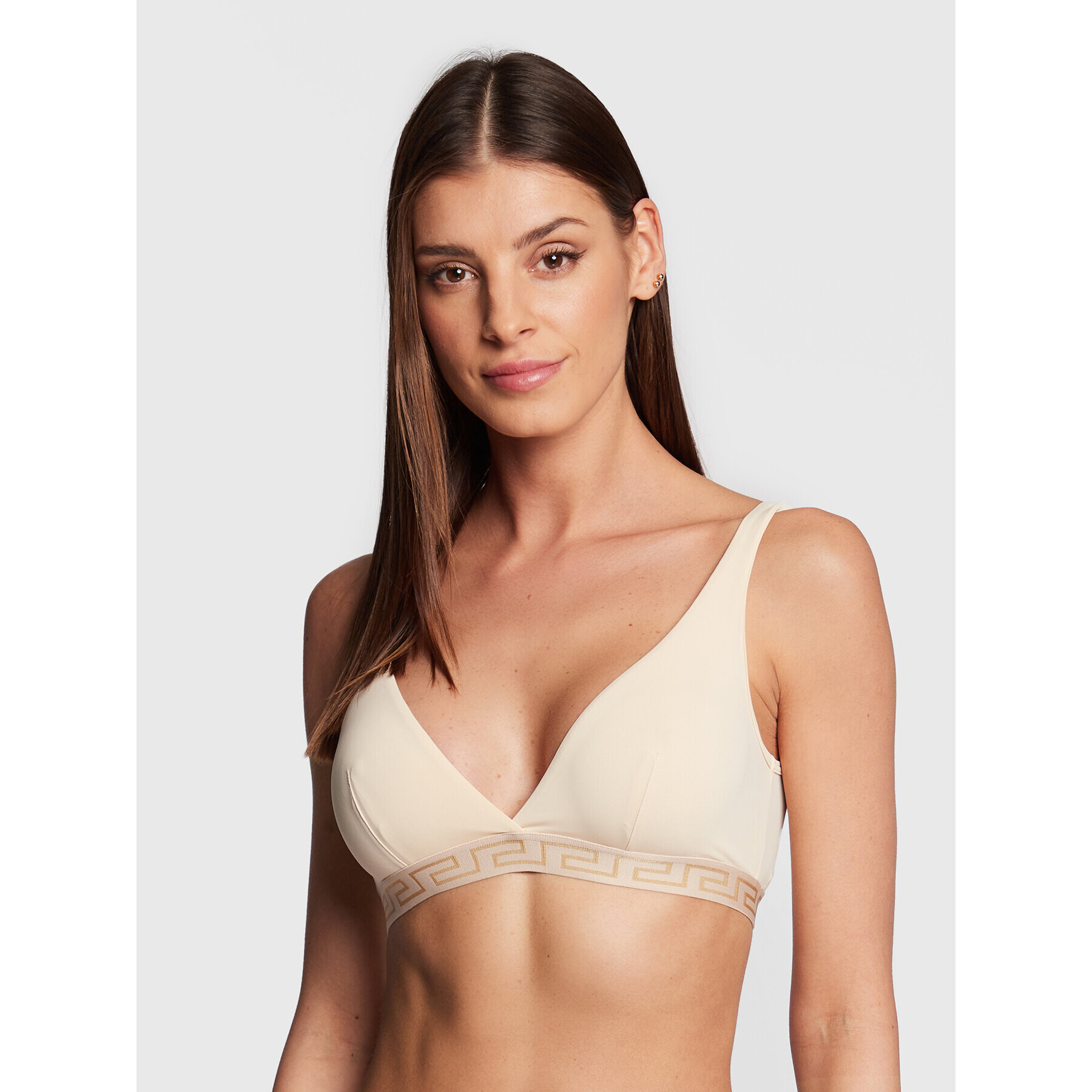 Versace Podprsenka Bralette Iconic Thick 1006390 Béžová - Pepit.cz