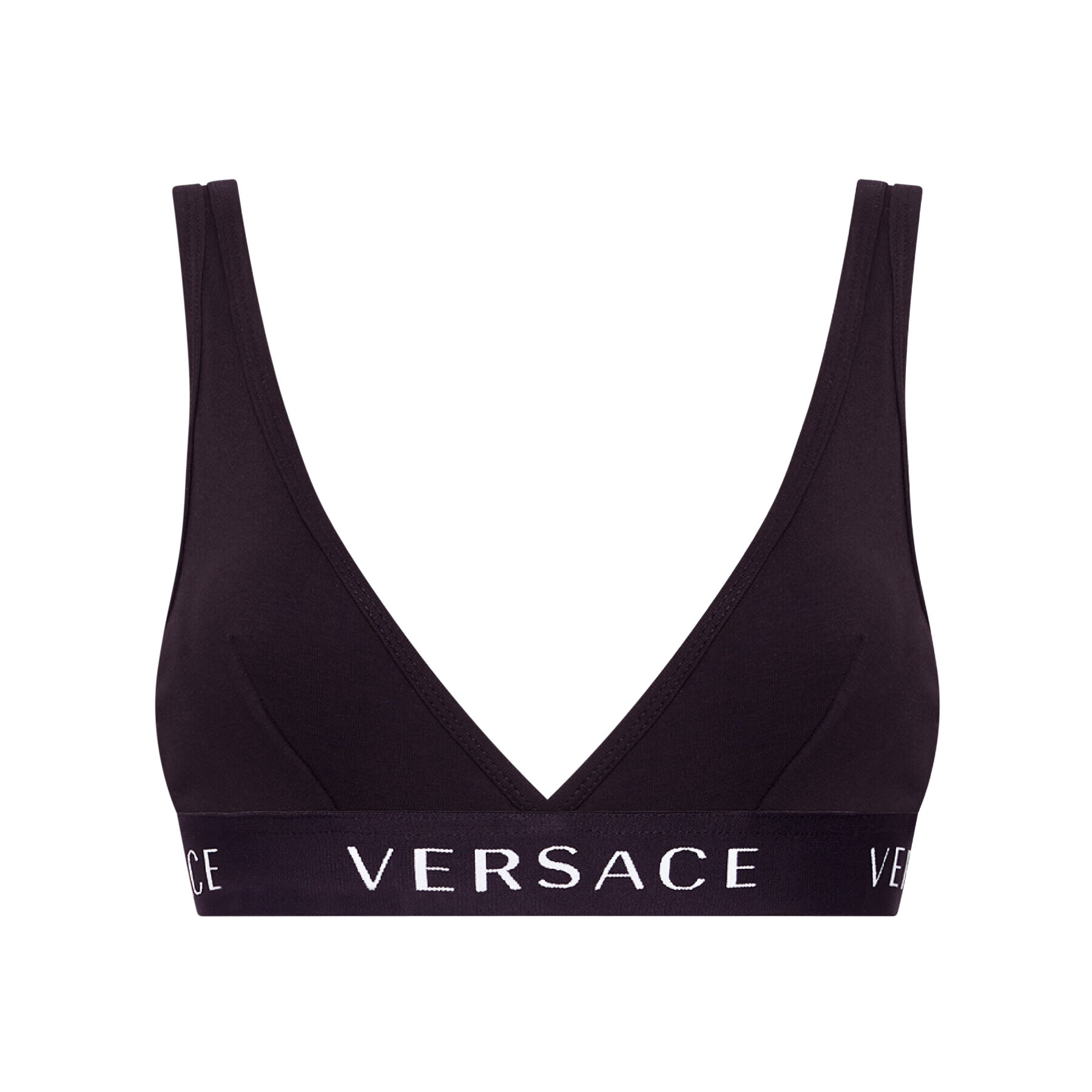 Versace Podprsenka Bralette Logo AUD04069 Černá - Pepit.cz