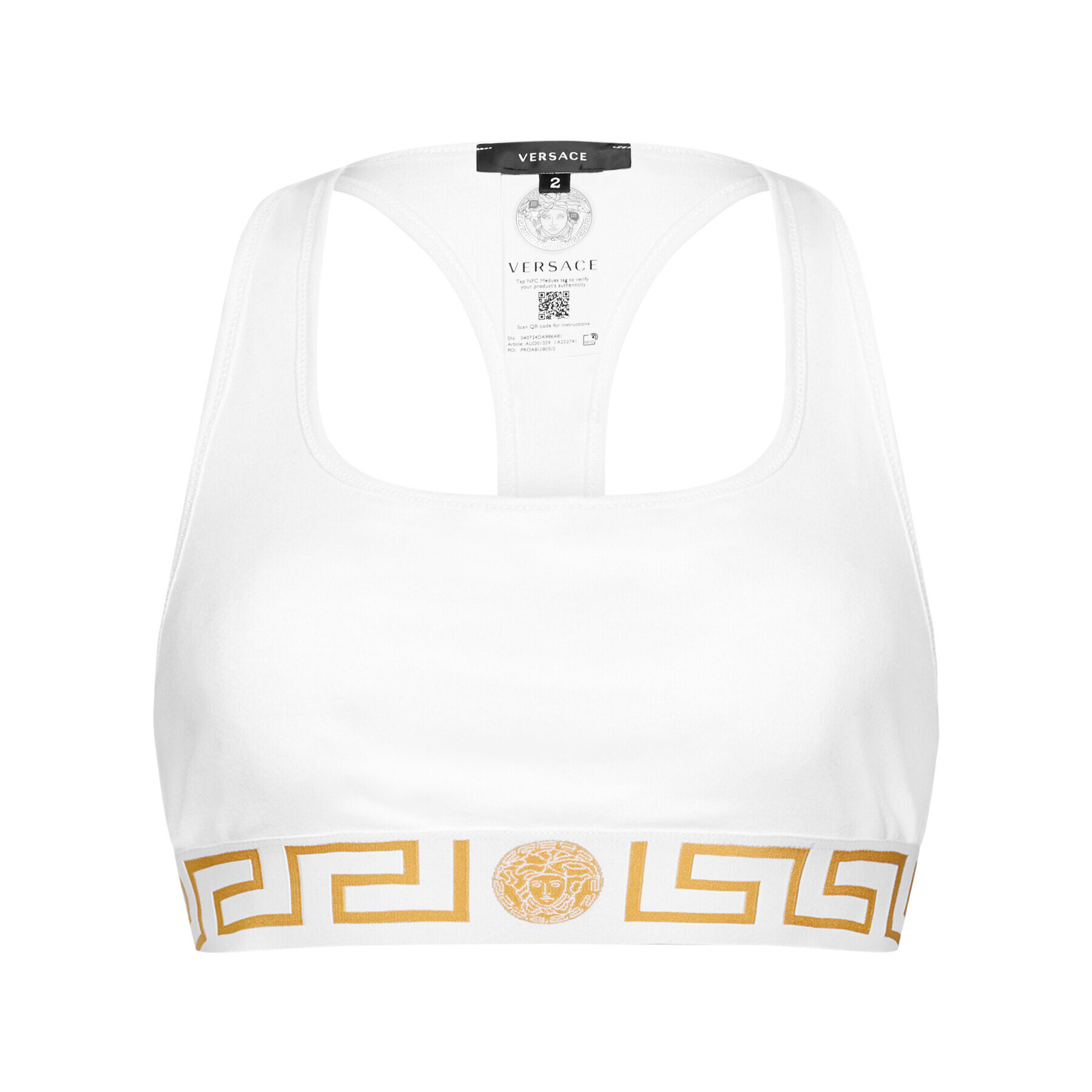 Versace Podprsenkový top Donna AUD01039 Bílá - Pepit.cz