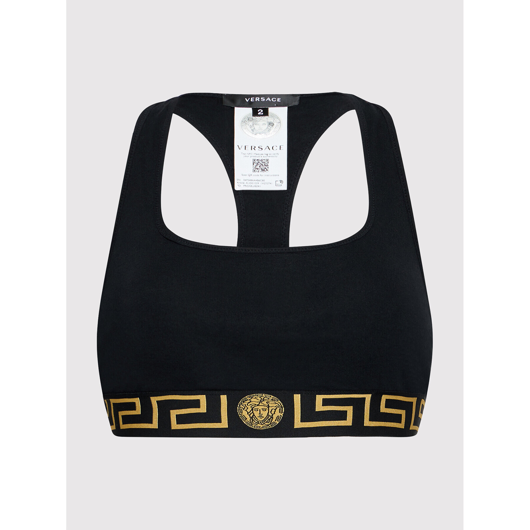 Versace Podprsenkový top Donna AUD01039 Černá - Pepit.cz