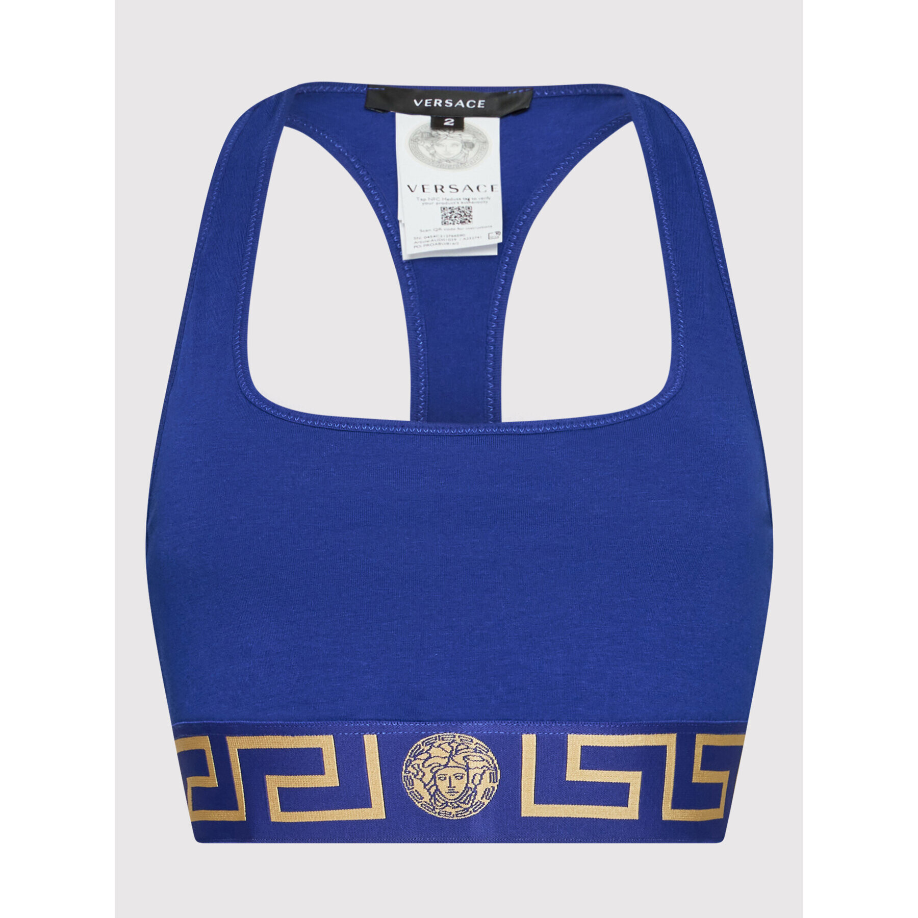 Versace Podprsenkový top Donna AUD01039 Tmavomodrá - Pepit.cz