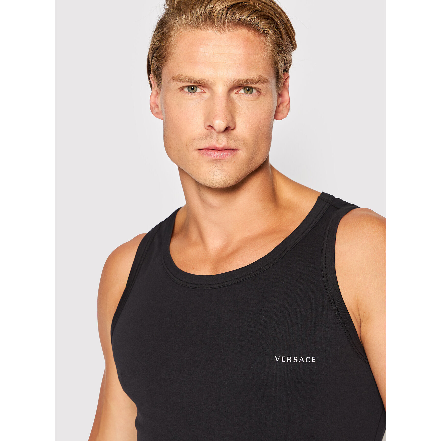 Versace Sada 2 kusů tank topů Intimo AU04022 Černá Slim Fit - Pepit.cz