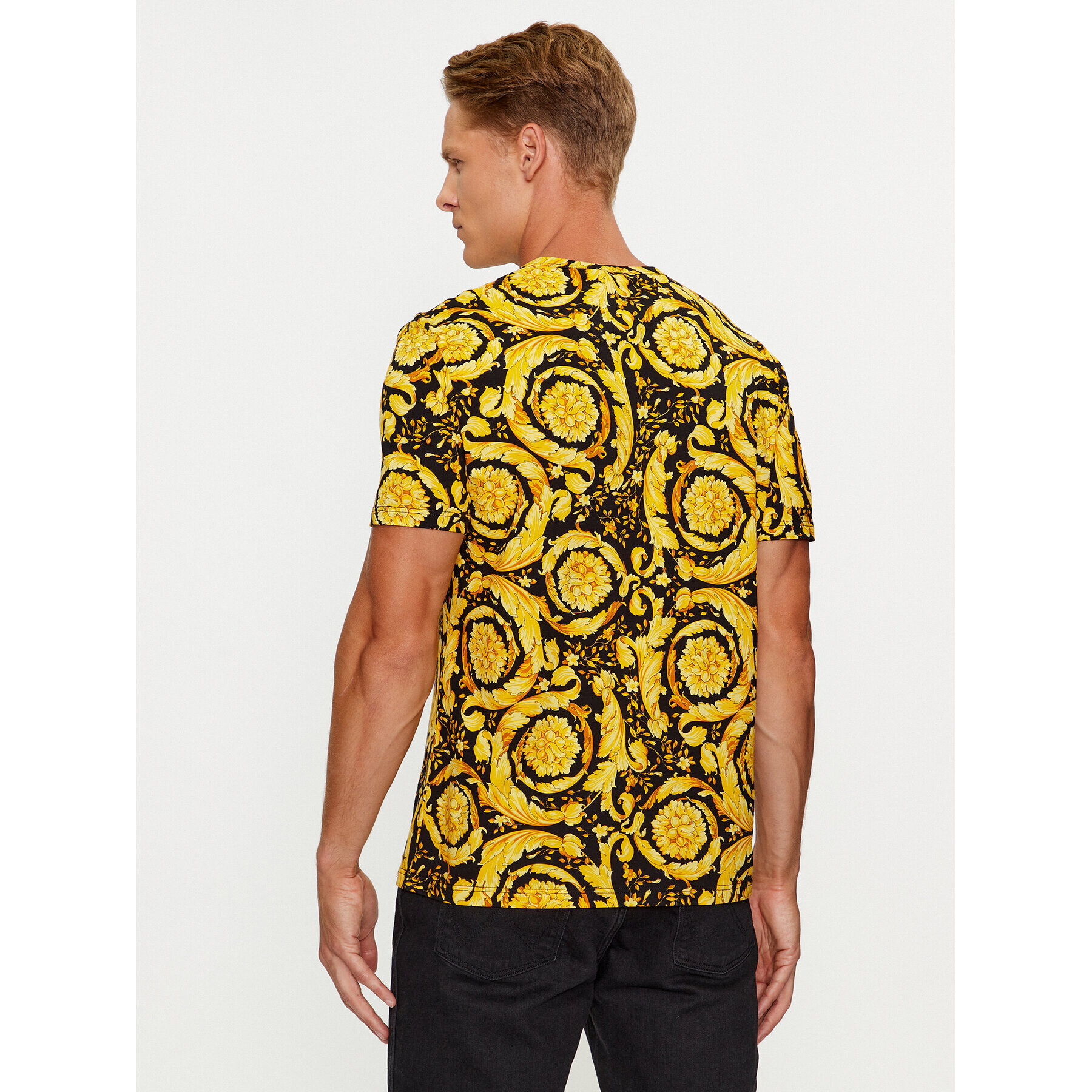 Versace T-Shirt 1000959 Žlutá Regular Fit - Pepit.cz