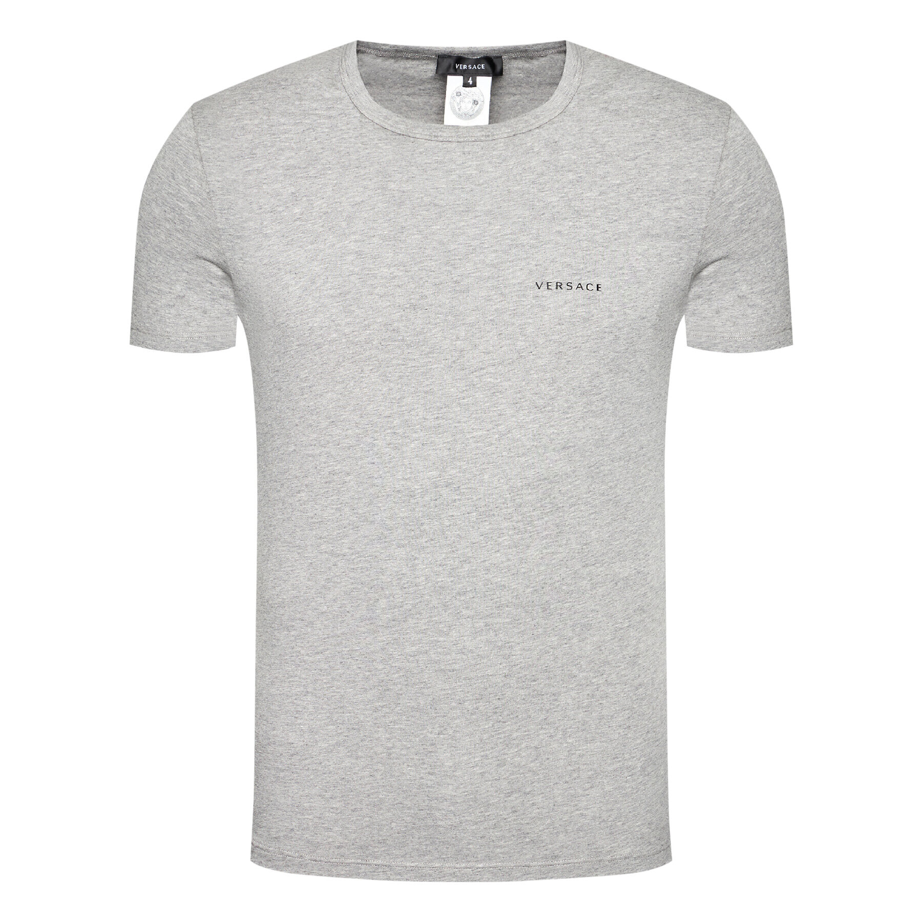 Versace T-Shirt Girocollo AUU04023 Šedá Slim Fit - Pepit.cz