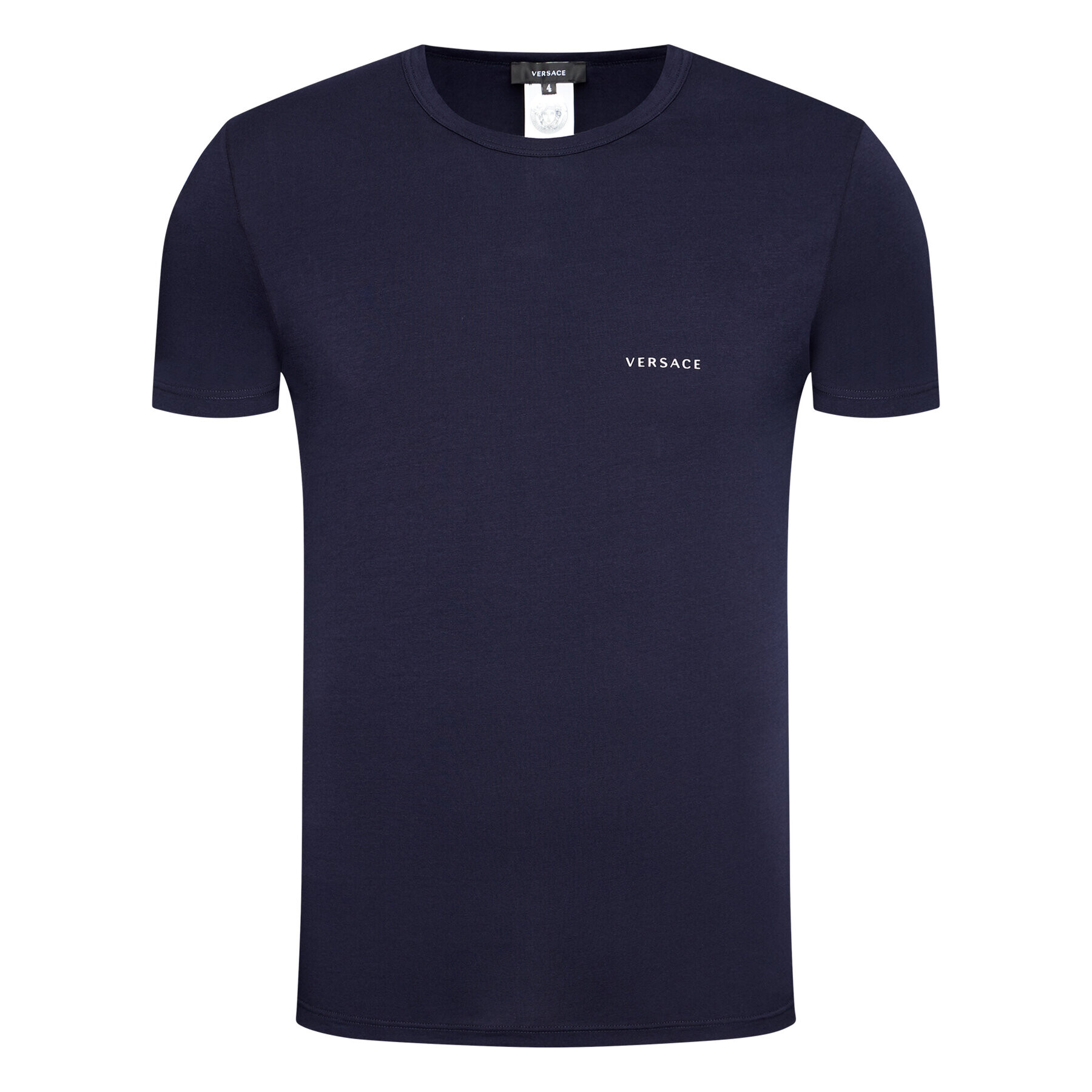 Versace T-Shirt Girocollo AUU04023 Tmavomodrá Slim Fit - Pepit.cz