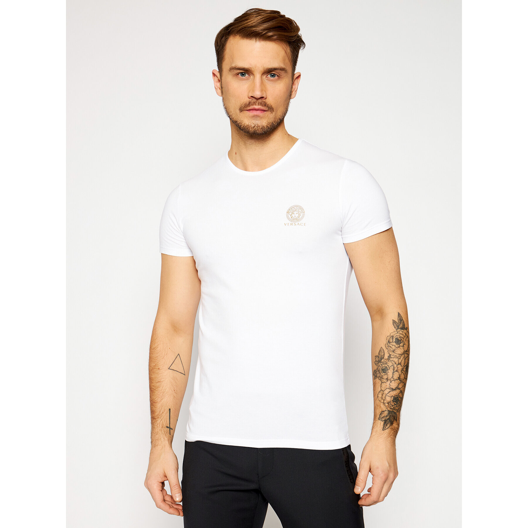 Versace T-Shirt Medusa AUU01005 Bílá Regular Fit - Pepit.cz