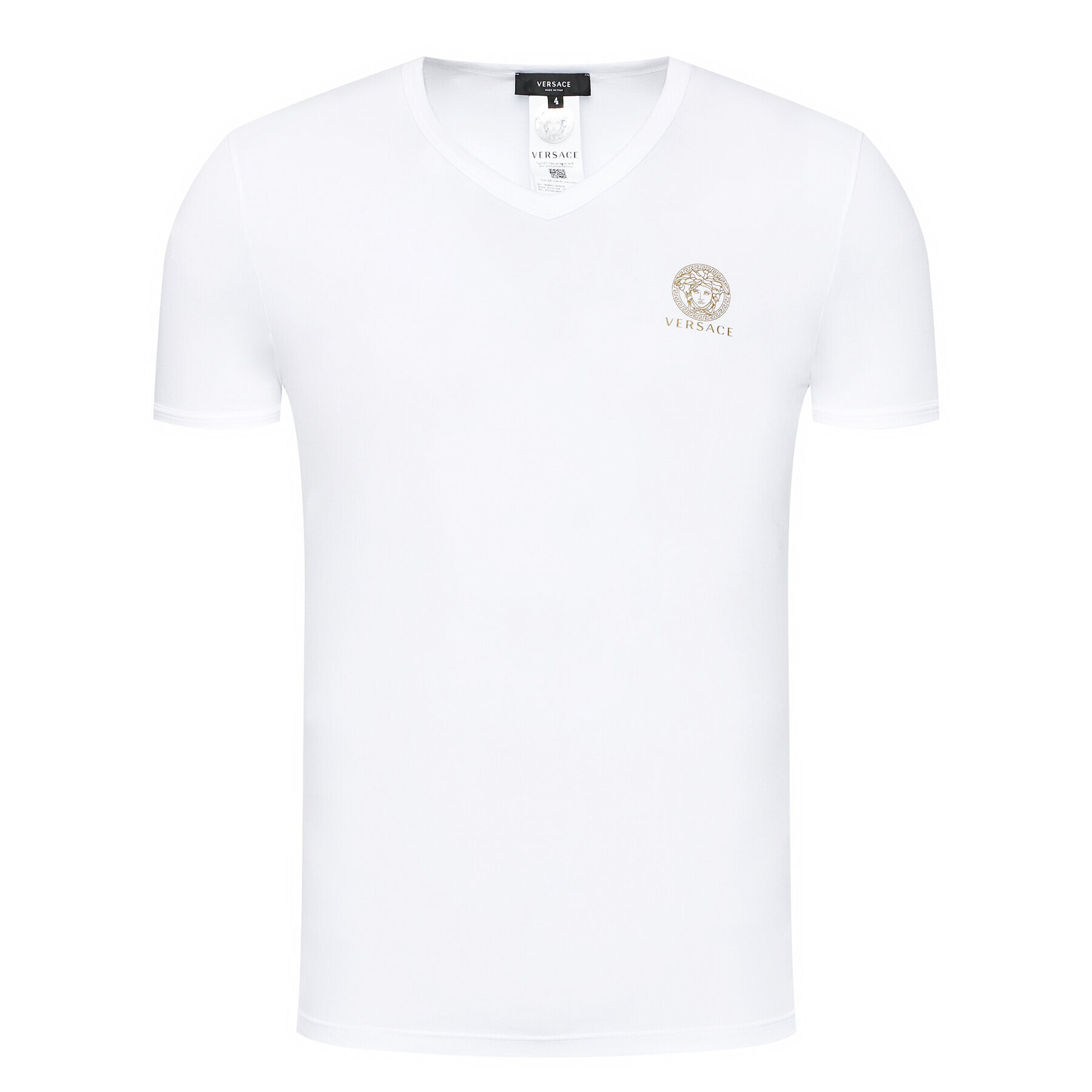 Versace T-Shirt Scollo AUU01004 Bílá Regular Fit - Pepit.cz