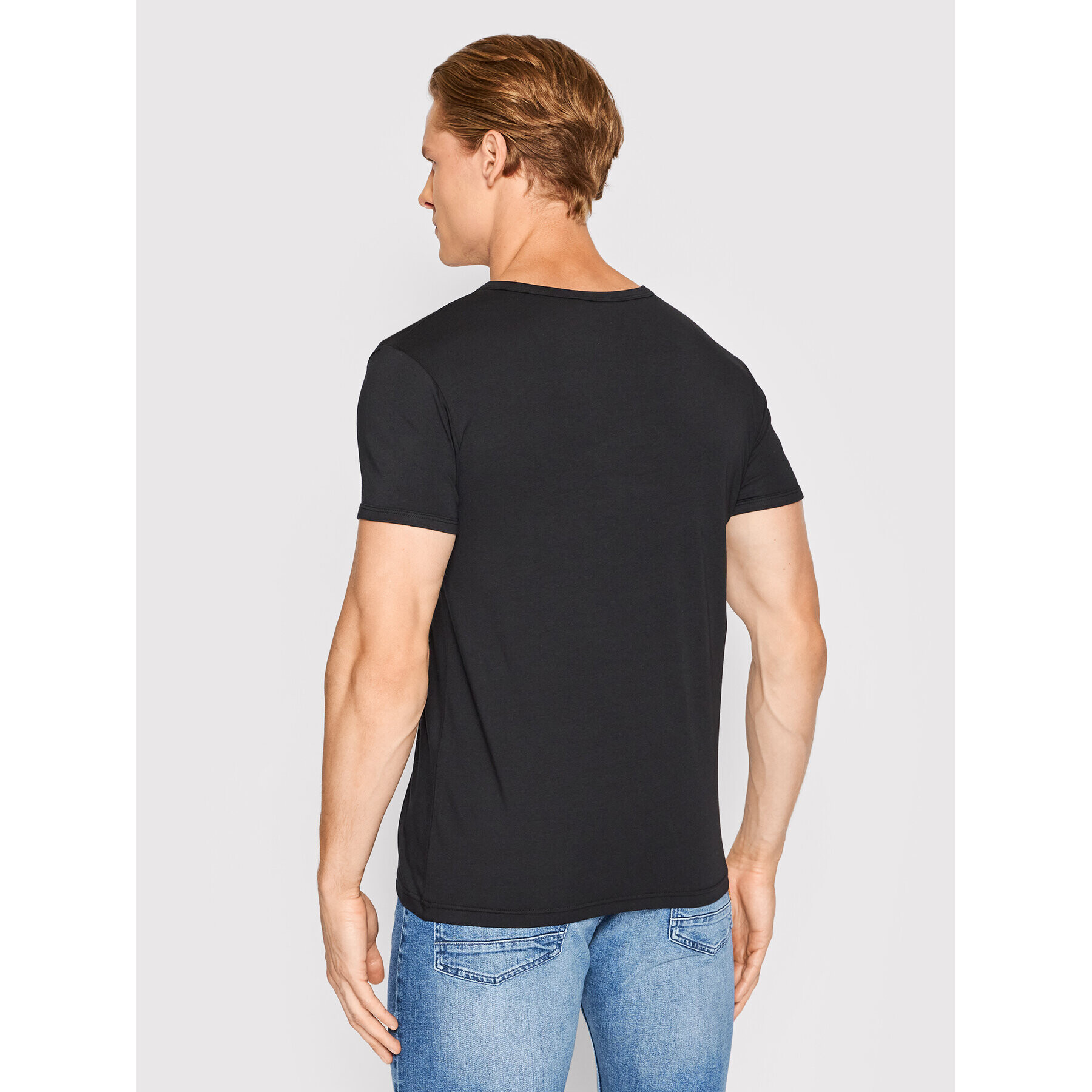 Versace T-Shirt Scollo AUU01004 Černá Regular Fit - Pepit.cz