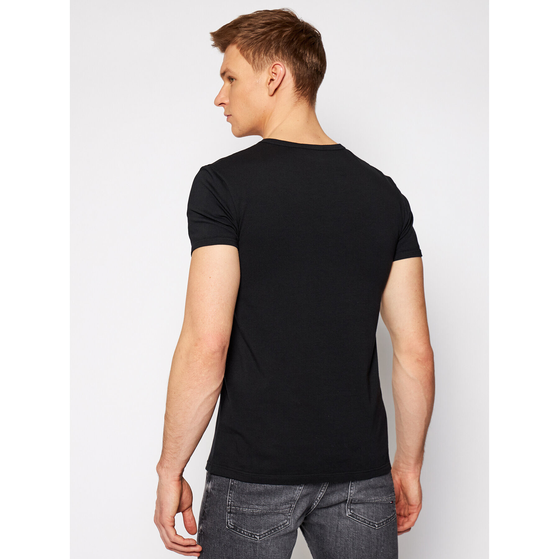 Versace T-Shirt Scollo AUU01004 Černá Regular Fit - Pepit.cz