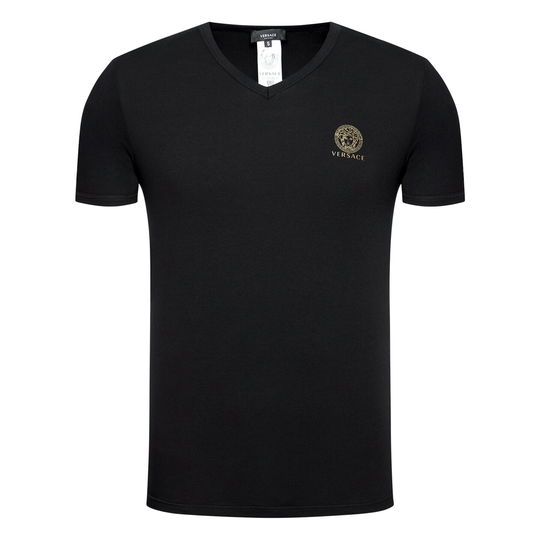 Versace T-Shirt Scollo AUU01004 Černá Regular Fit - Pepit.cz