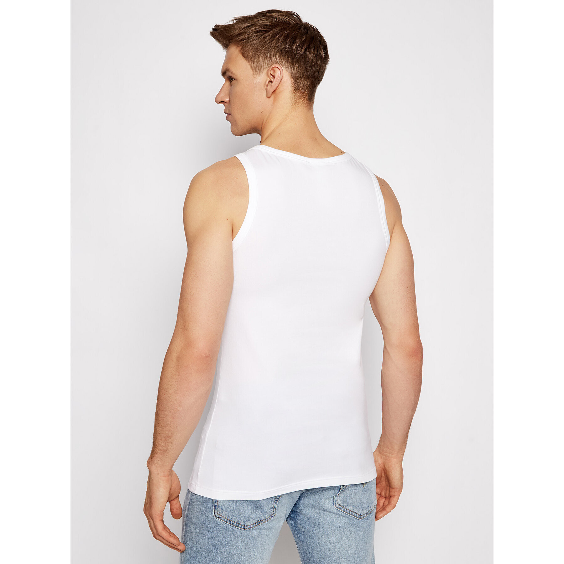 Versace Tank top Canotta AUU04022 Bílá Slim Fit - Pepit.cz