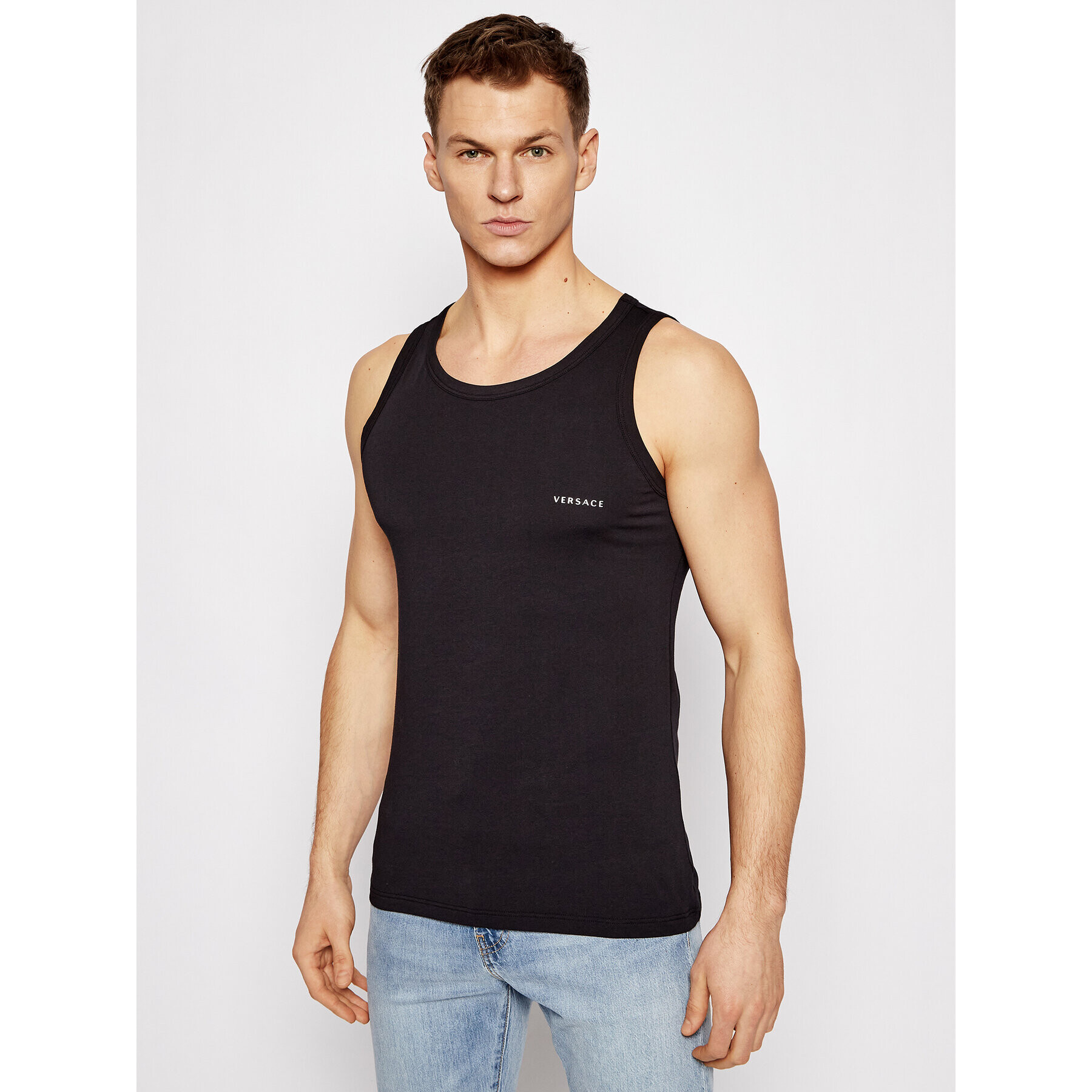 Versace Tank top Canotta AUU04022 Černá Slim Fit - Pepit.cz