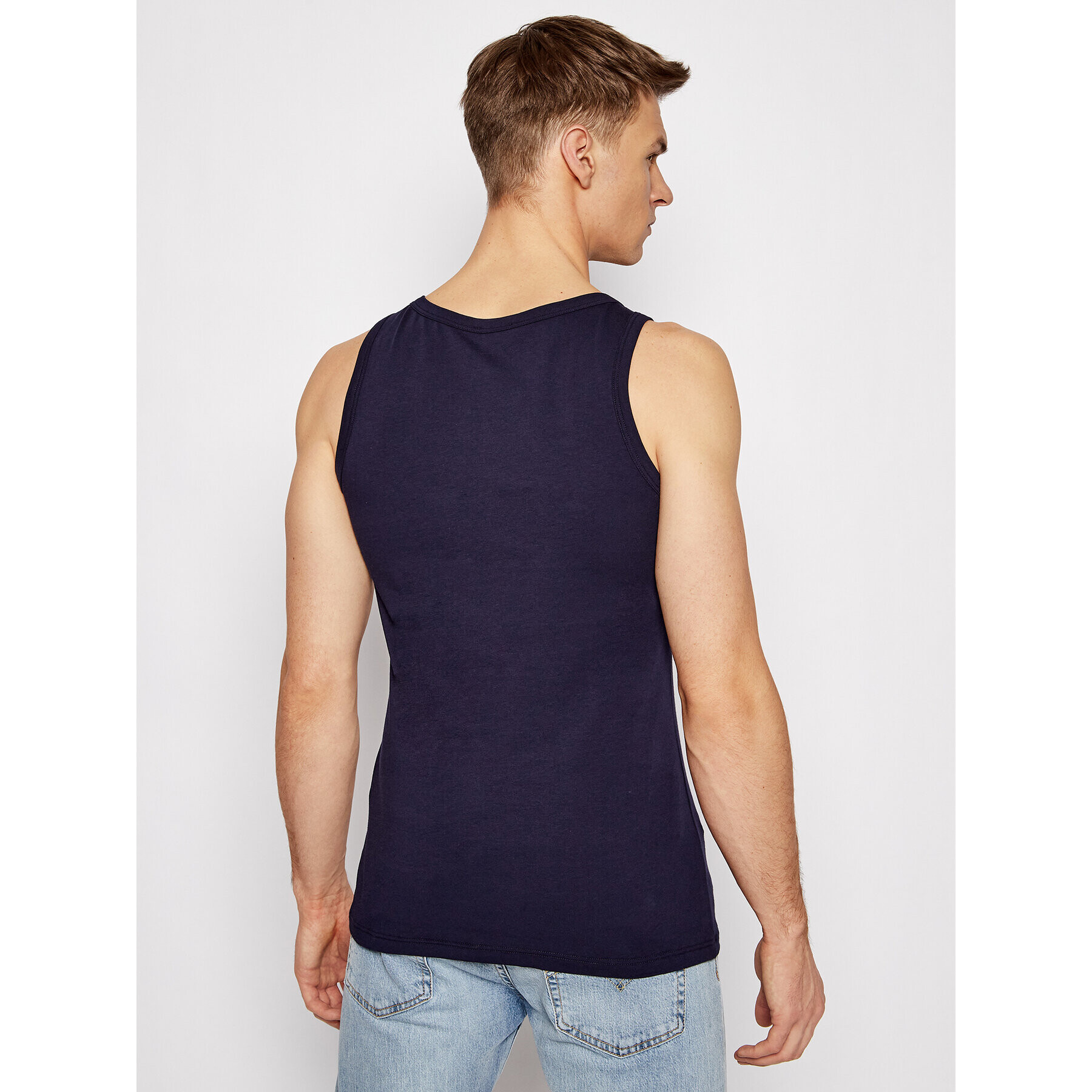 Versace Tank top Canotta AUU04022 Tmavomodrá Slim Fit - Pepit.cz