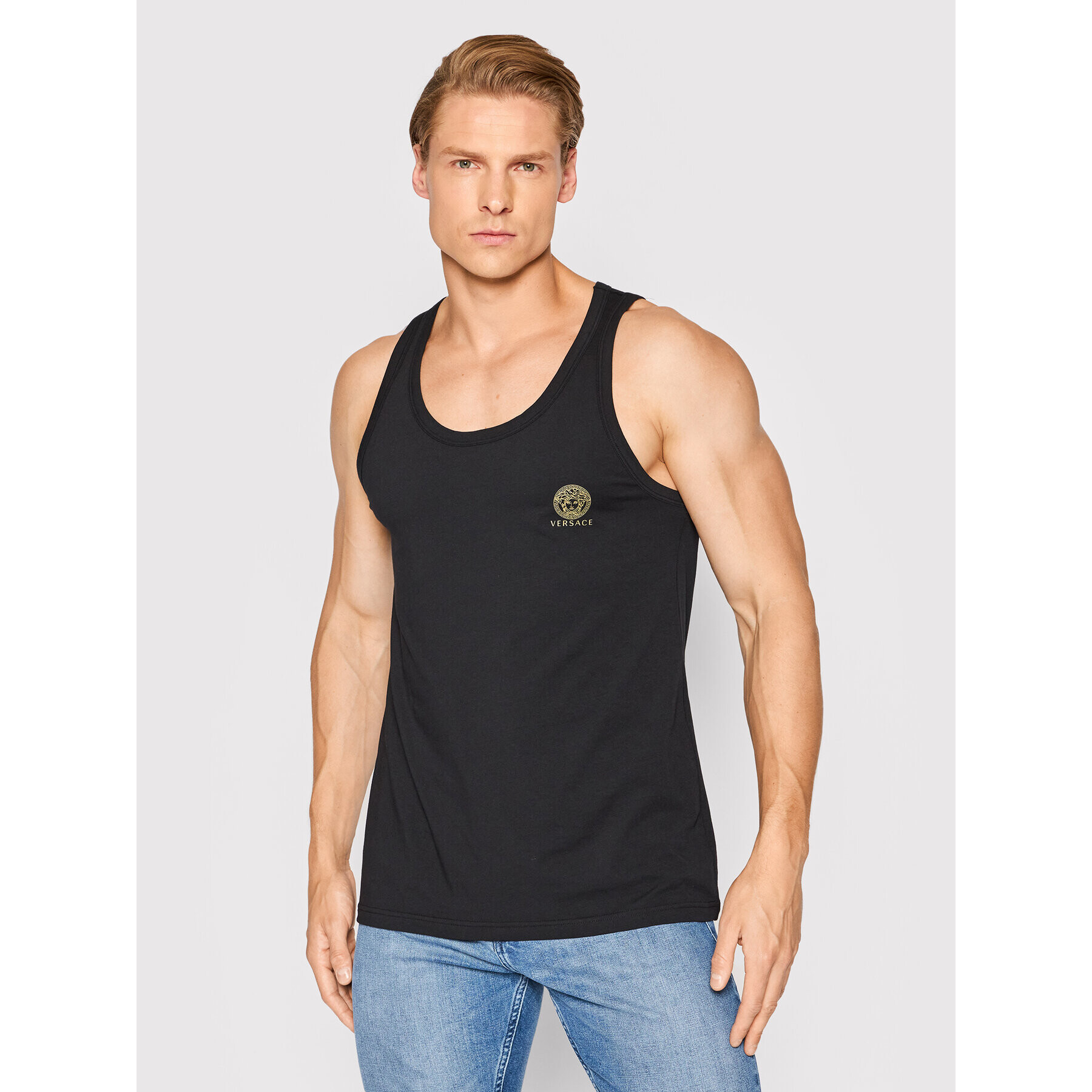 Versace Tank top Medusa AUU01012 Černá Regular Fit - Pepit.cz