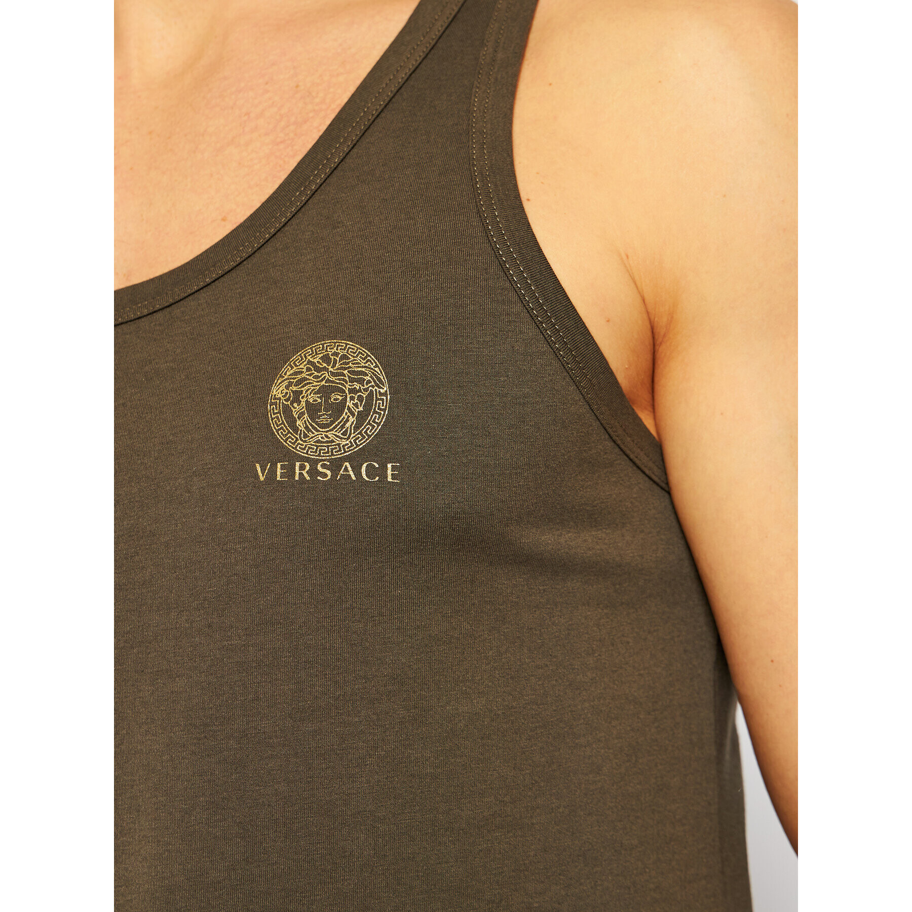 Versace Tank top Medusa AUU01012 Zelená Regular Fit - Pepit.cz