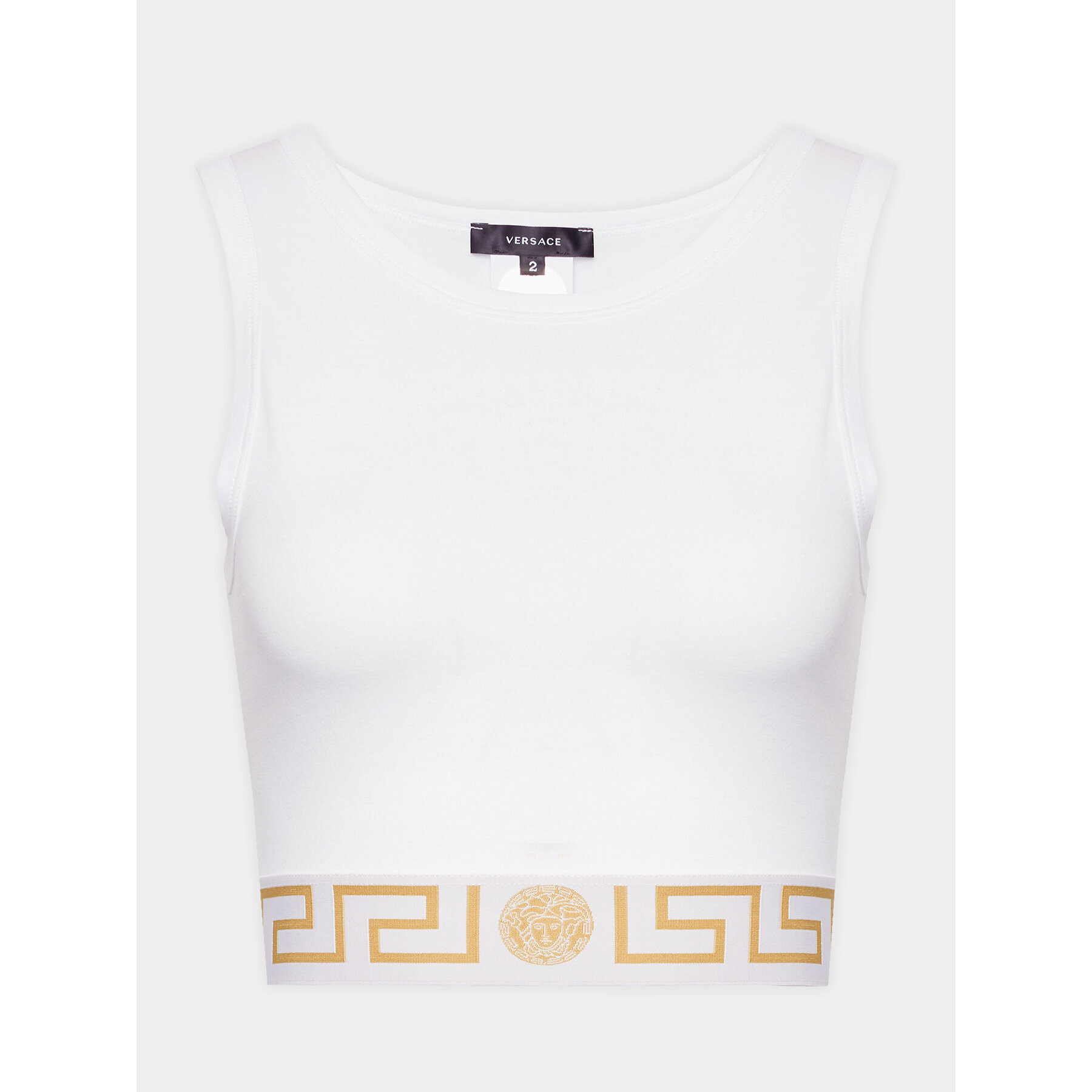 Versace Top Topeka 1008598 Bílá Slim Fit - Pepit.cz