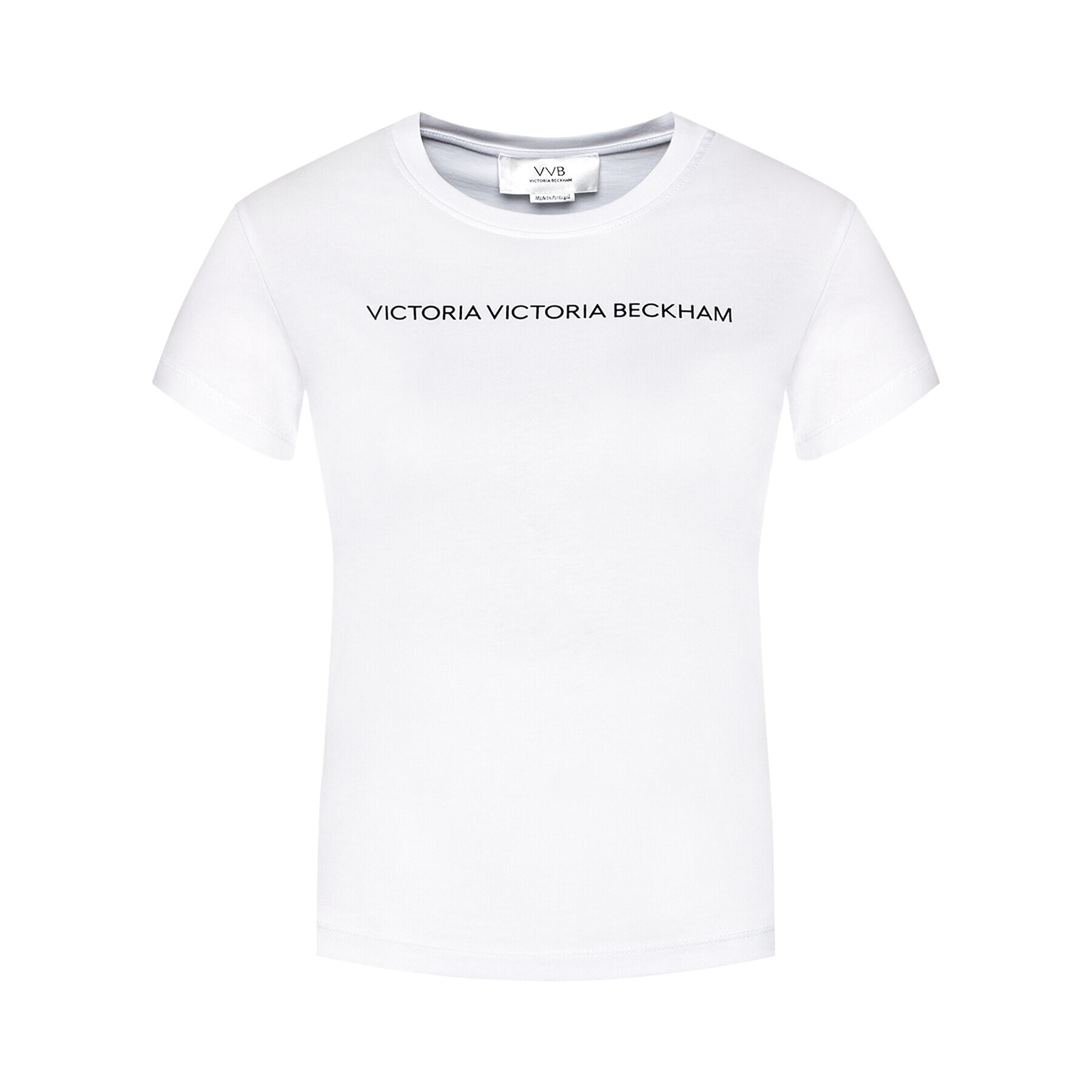 Victoria Victoria Beckham T-Shirt Logo 2121JTS002433A Bílá Slim Fit - Pepit.cz