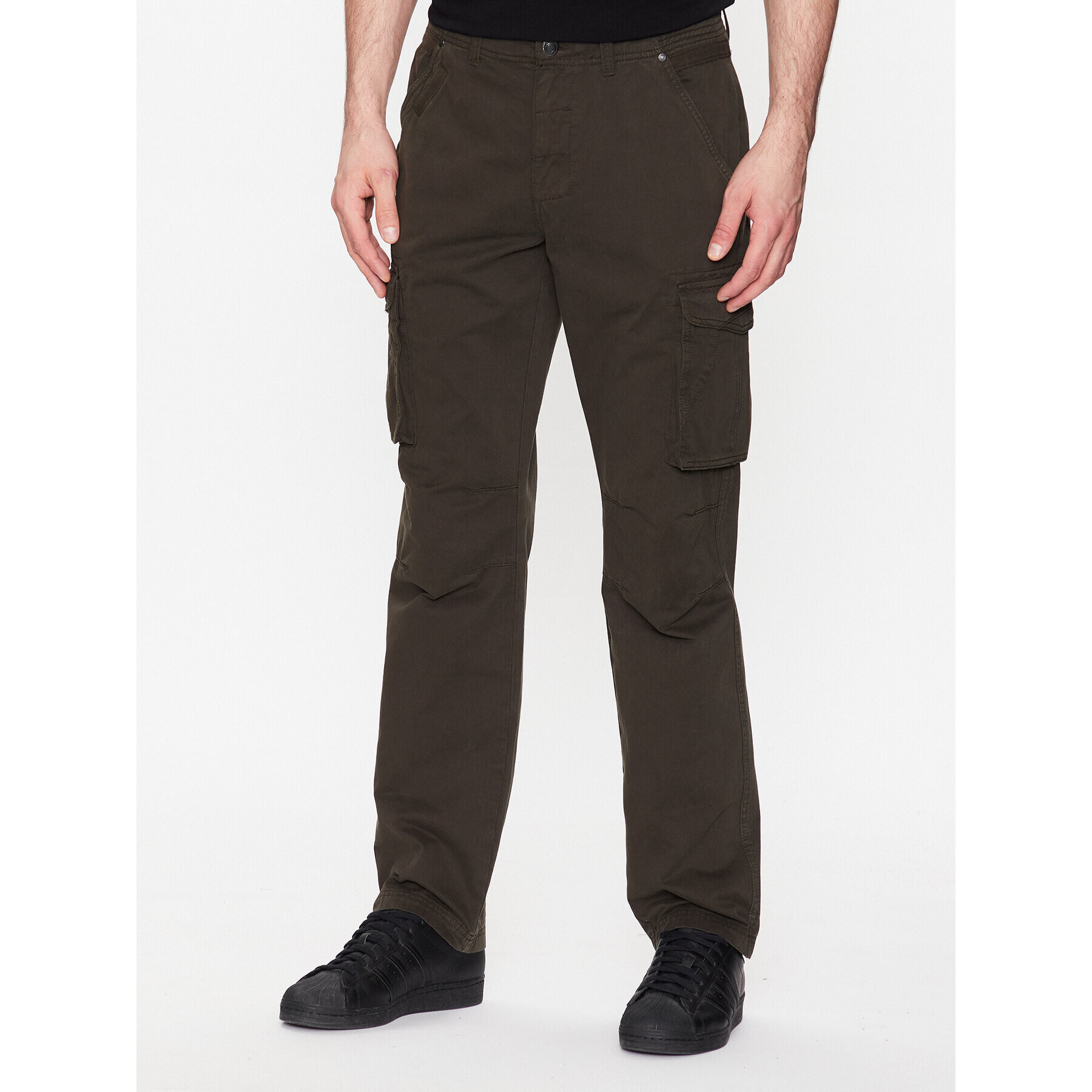 Volcano Kalhoty z materiálu Hampter M07234-S23 Khaki Regular Fit - Pepit.cz