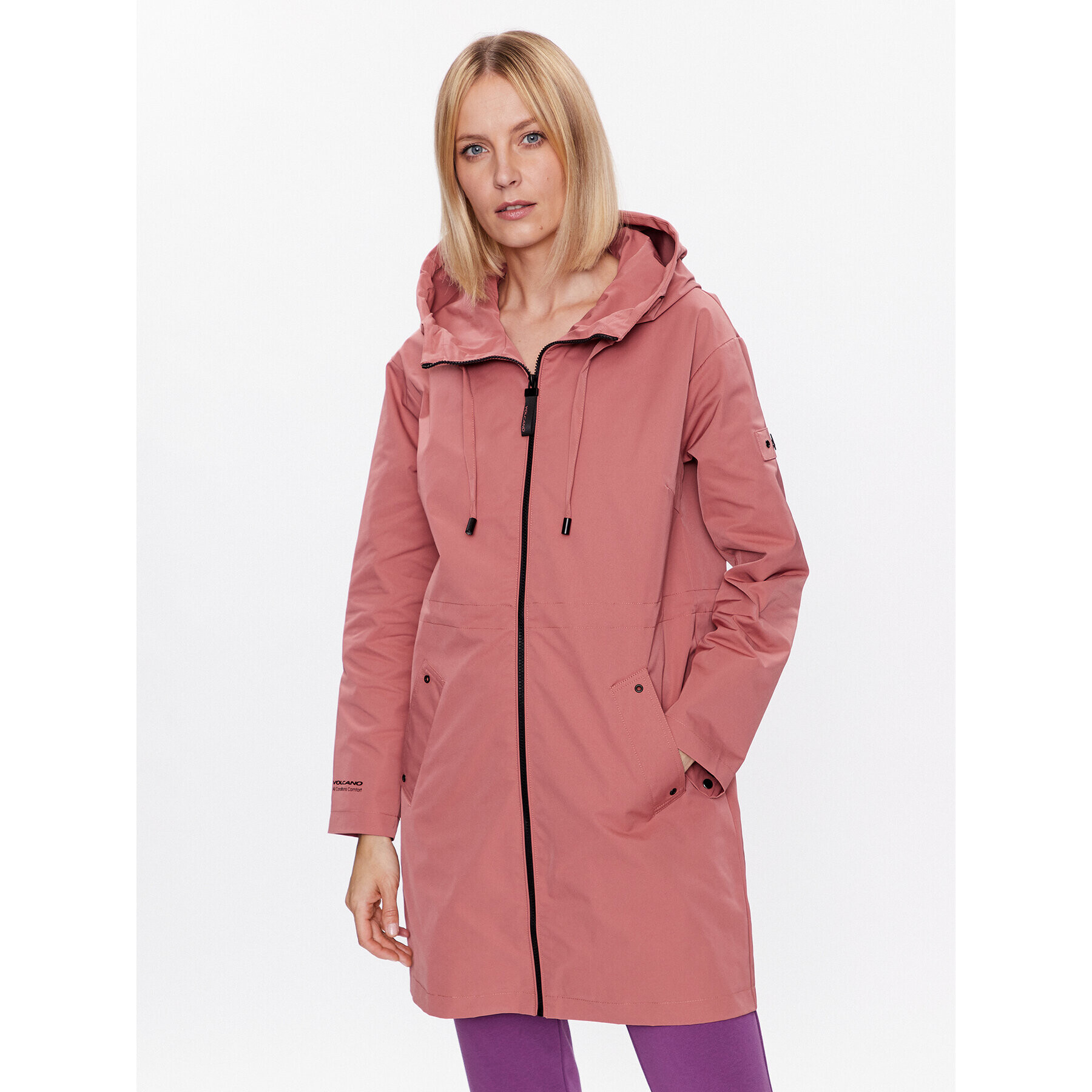 Volcano Parka J-Liv L22238-S23 Růžová Regular Fit - Pepit.cz