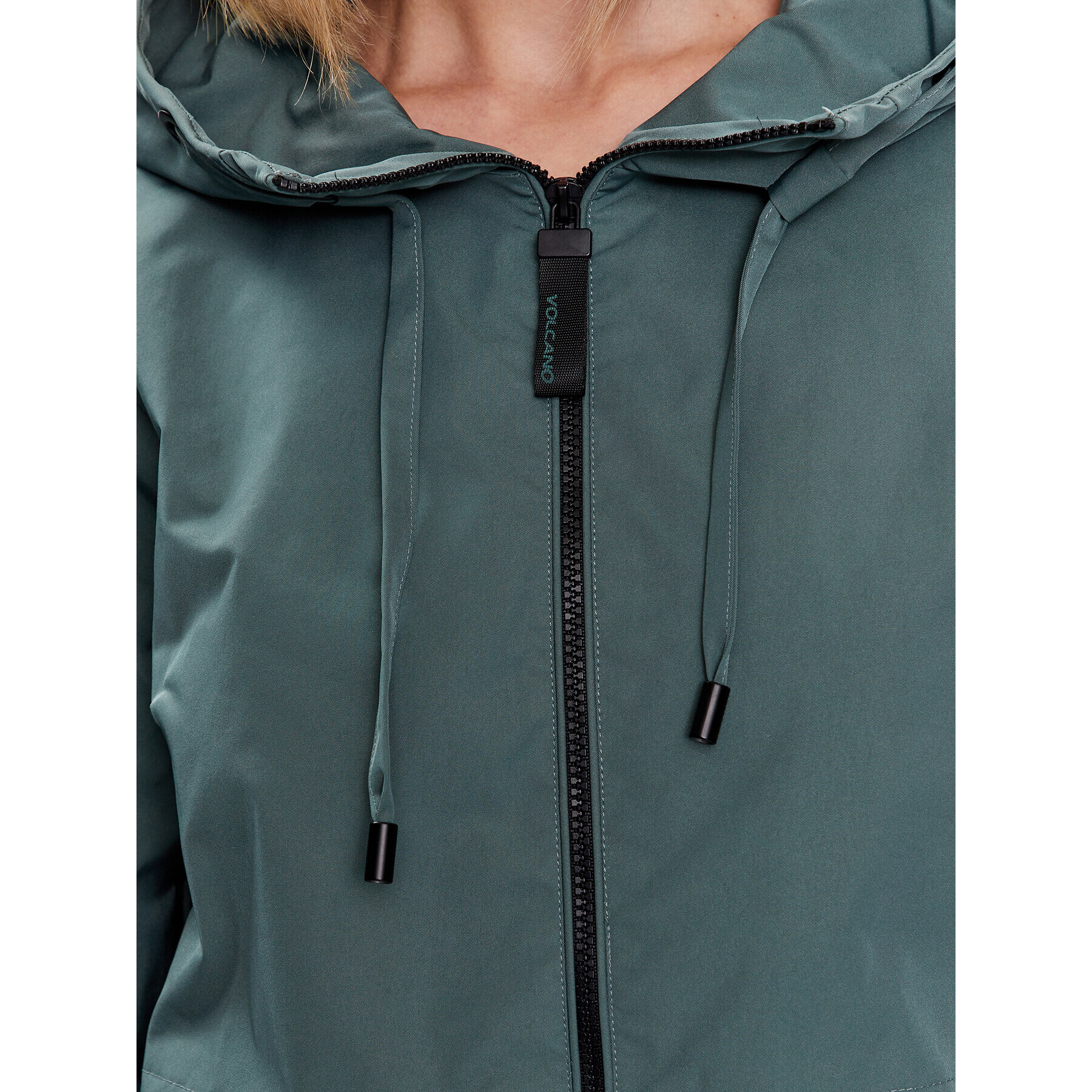 Volcano Parka J-Liv L22238-S23 Zelená Regular Fit - Pepit.cz