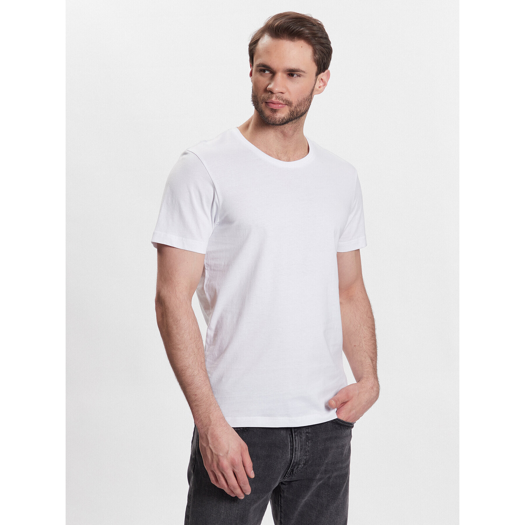 Volcano T-Shirt Basic M02001-S23 Bílá Regular Fit - Pepit.cz