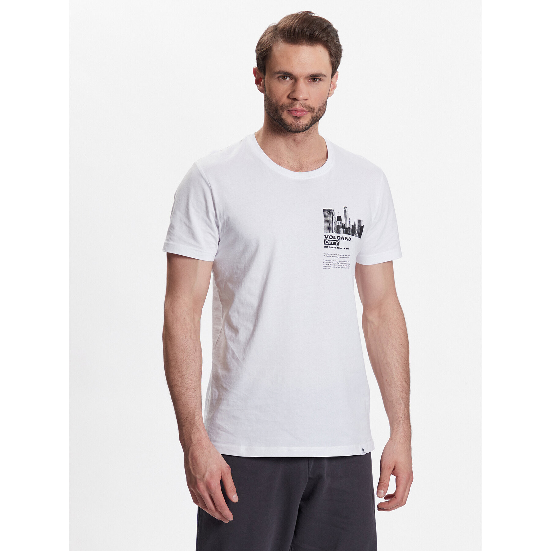 Volcano T-Shirt T-Luminary M02014-S23 Bílá Regular Fit - Pepit.cz