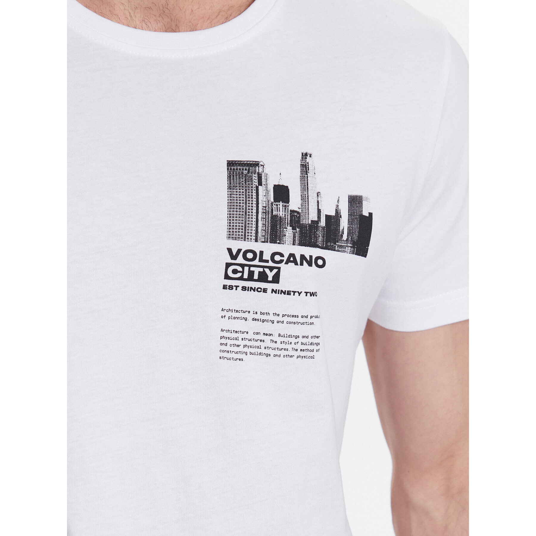 Volcano T-Shirt T-Luminary M02014-S23 Bílá Regular Fit - Pepit.cz