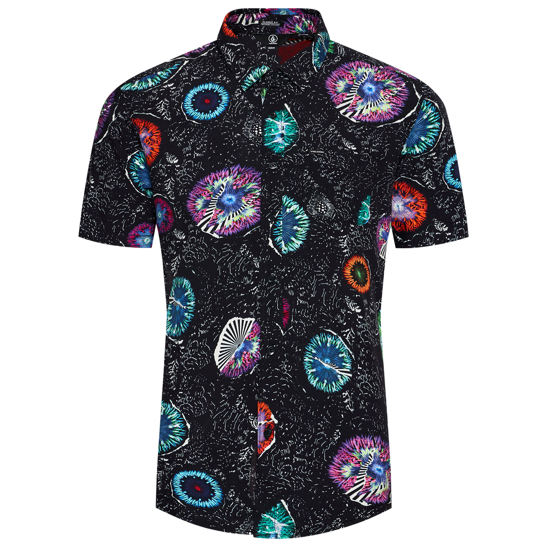 Volcom Košile Coral Morph A0412110 Černá Classic Fit - Pepit.cz