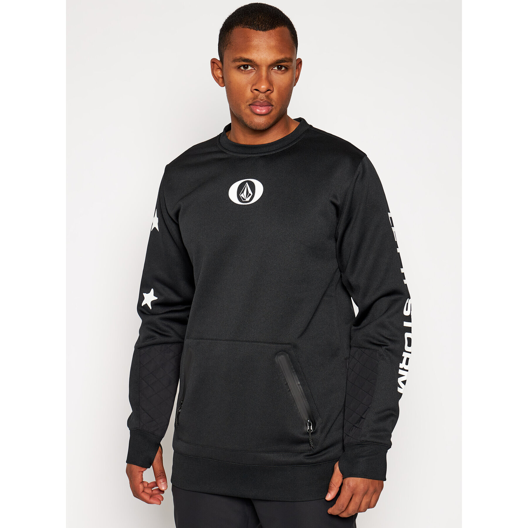 Volcom Mikina Let It Storm Crew G4652100 Černá Regular Fit - Pepit.cz