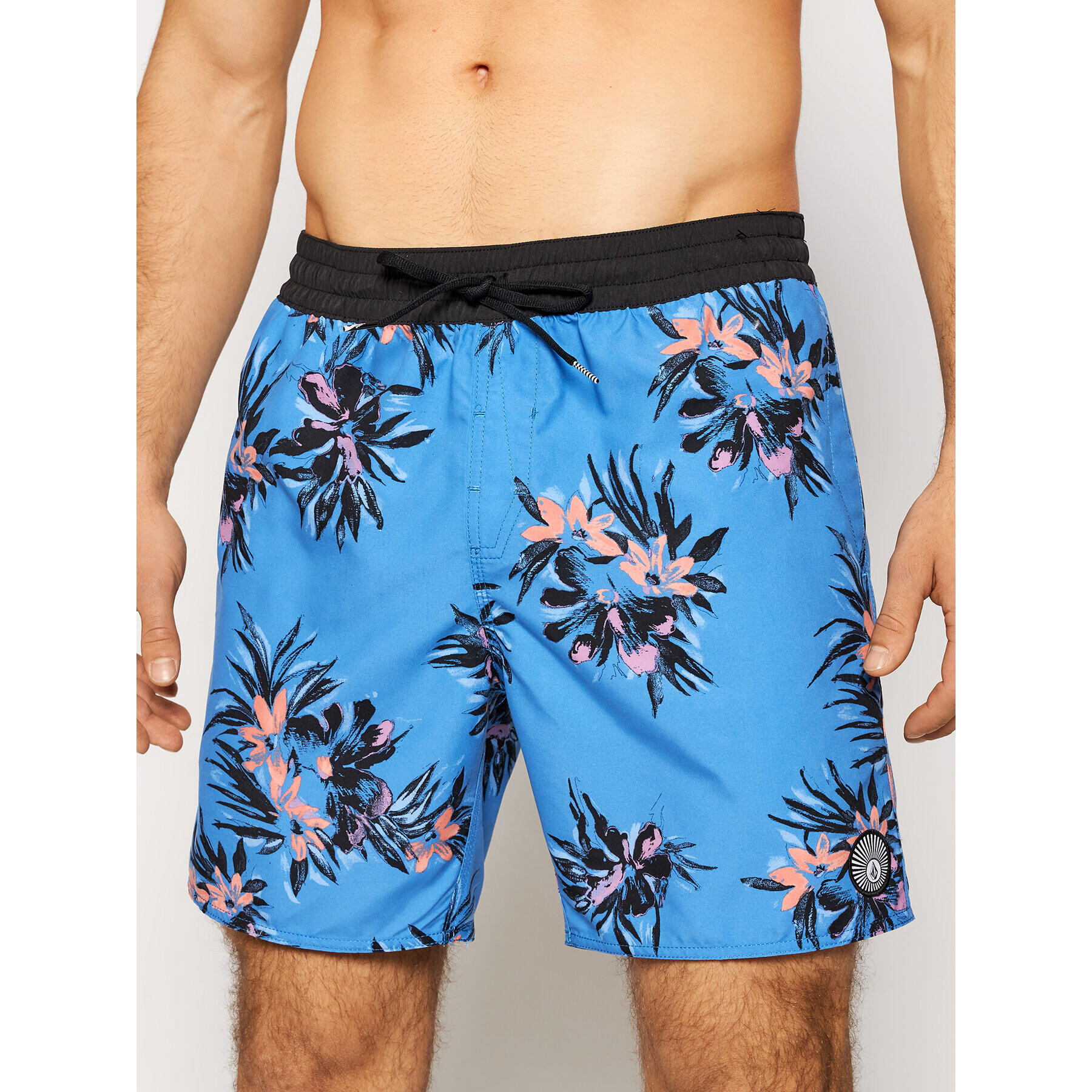 Volcom Plavecké šortky Earthly Delight A2512101 Modrá Regular Fit - Pepit.cz