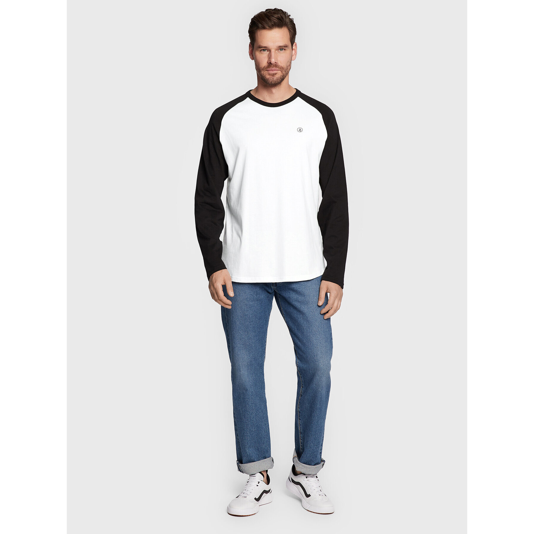 Volcom S dlouhým rukávem Pen Bsc A3632113 Bílá Modern Fit - Pepit.cz