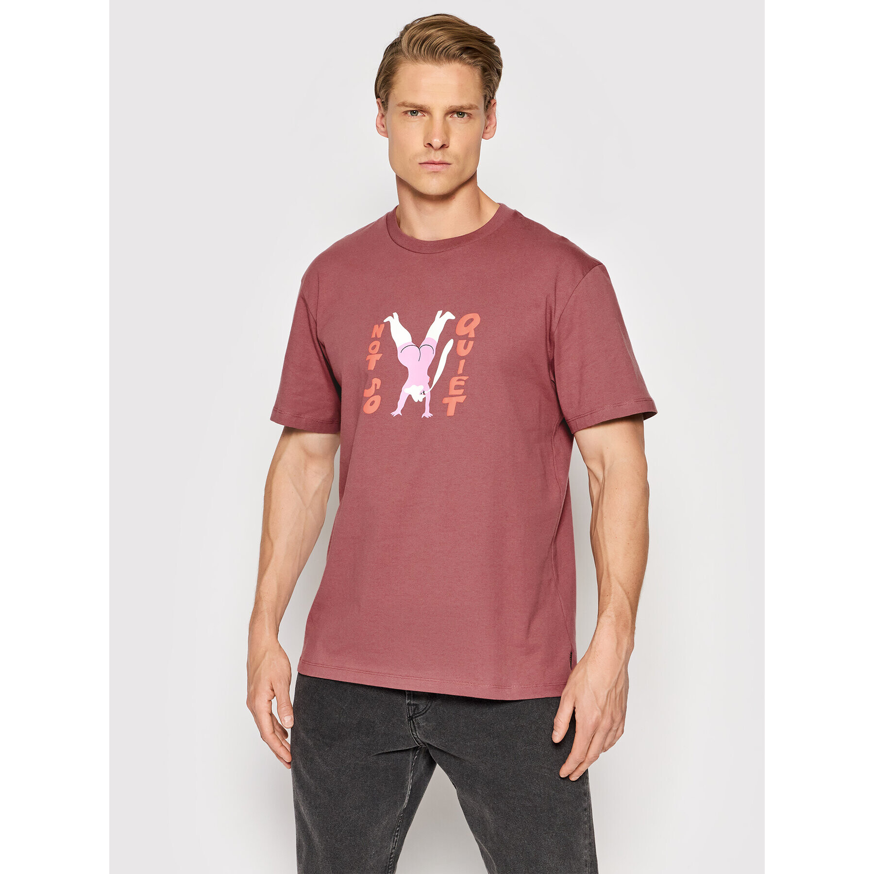 Volcom T-Shirt Egle Zvirblyte A5212208 Bordó Regular Fit - Pepit.cz