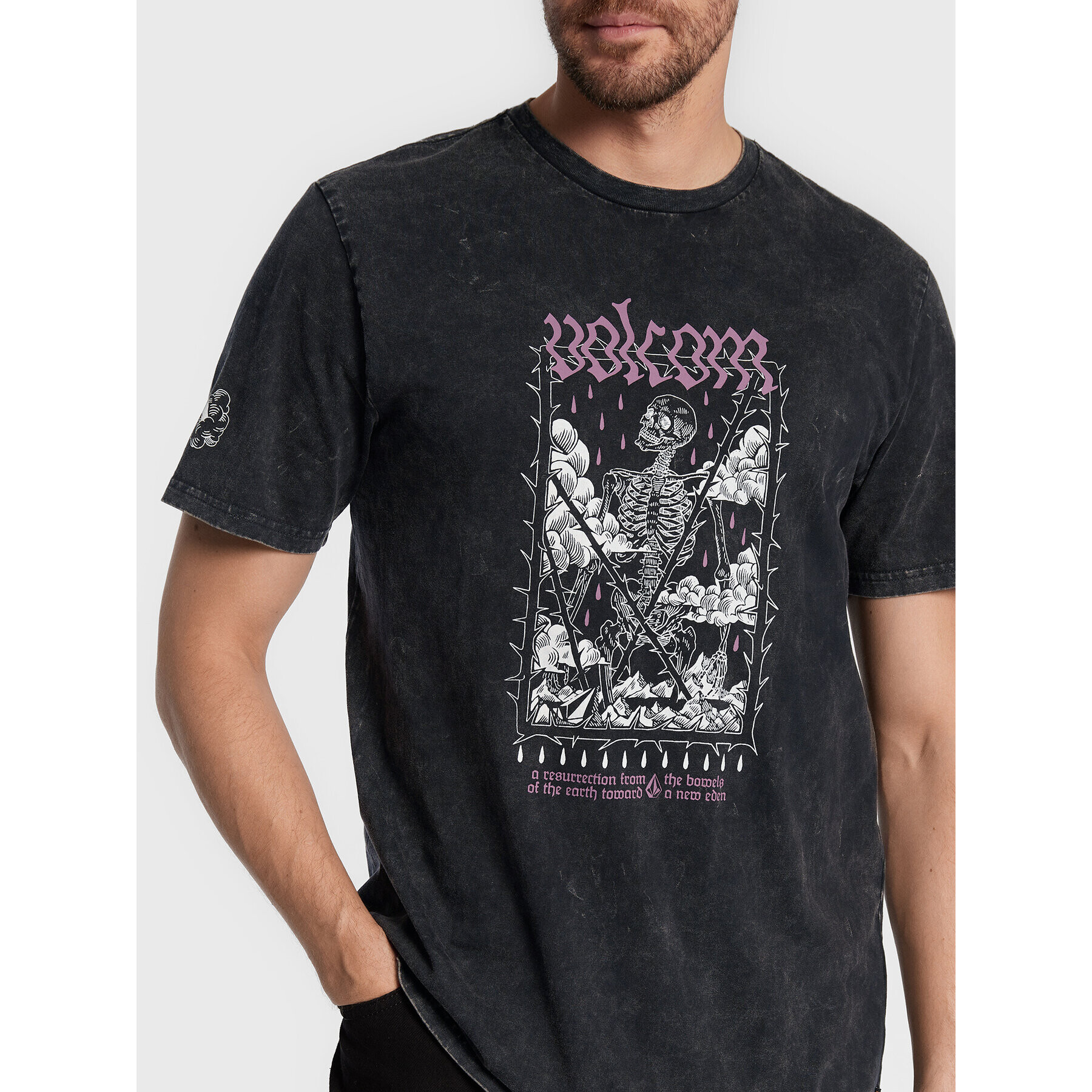 Volcom T-Shirt Vaderetro A5232206 Černá Modern Fit - Pepit.cz