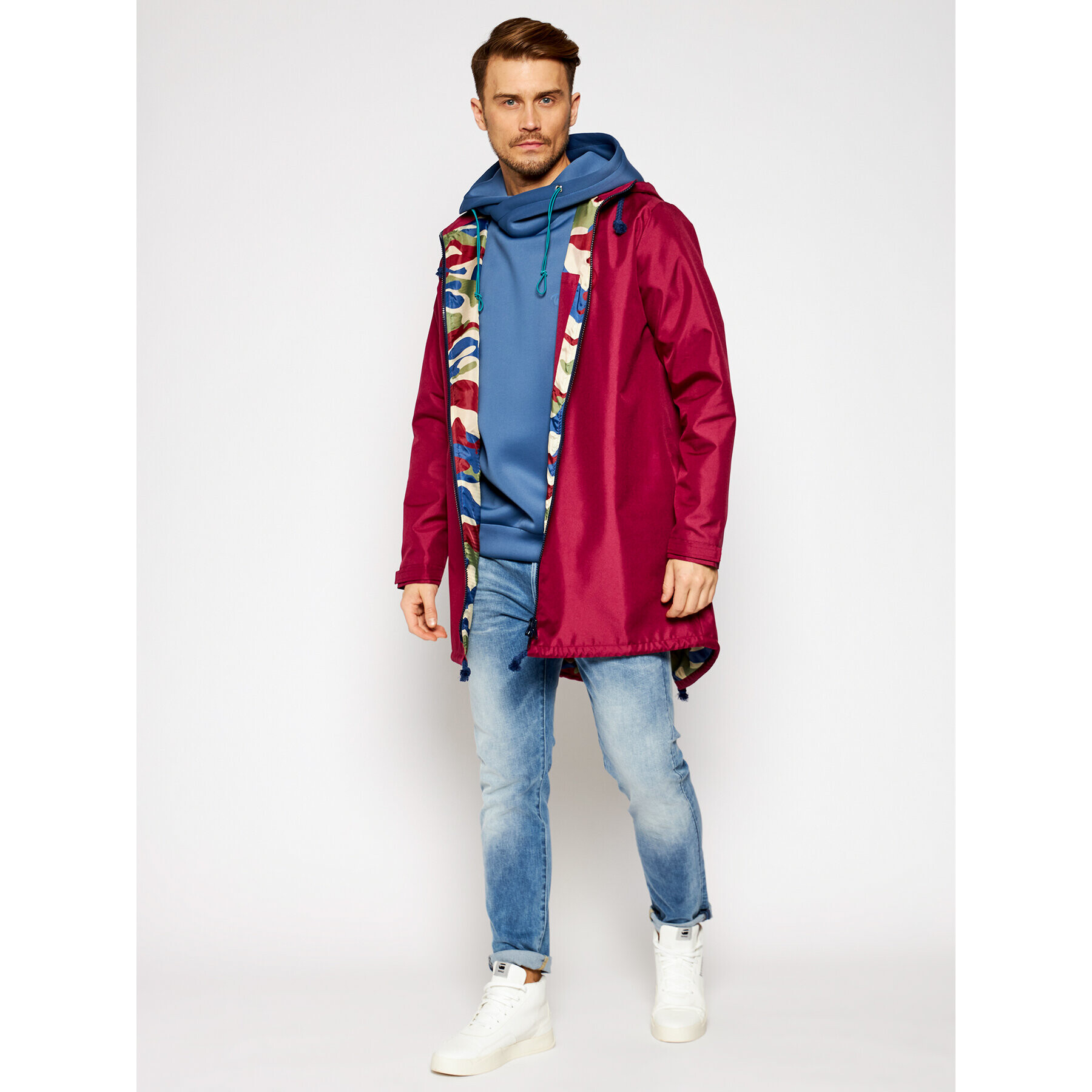 Waikiki Vibe Parka Moro Burgund Bordó Regular Fit - Pepit.cz