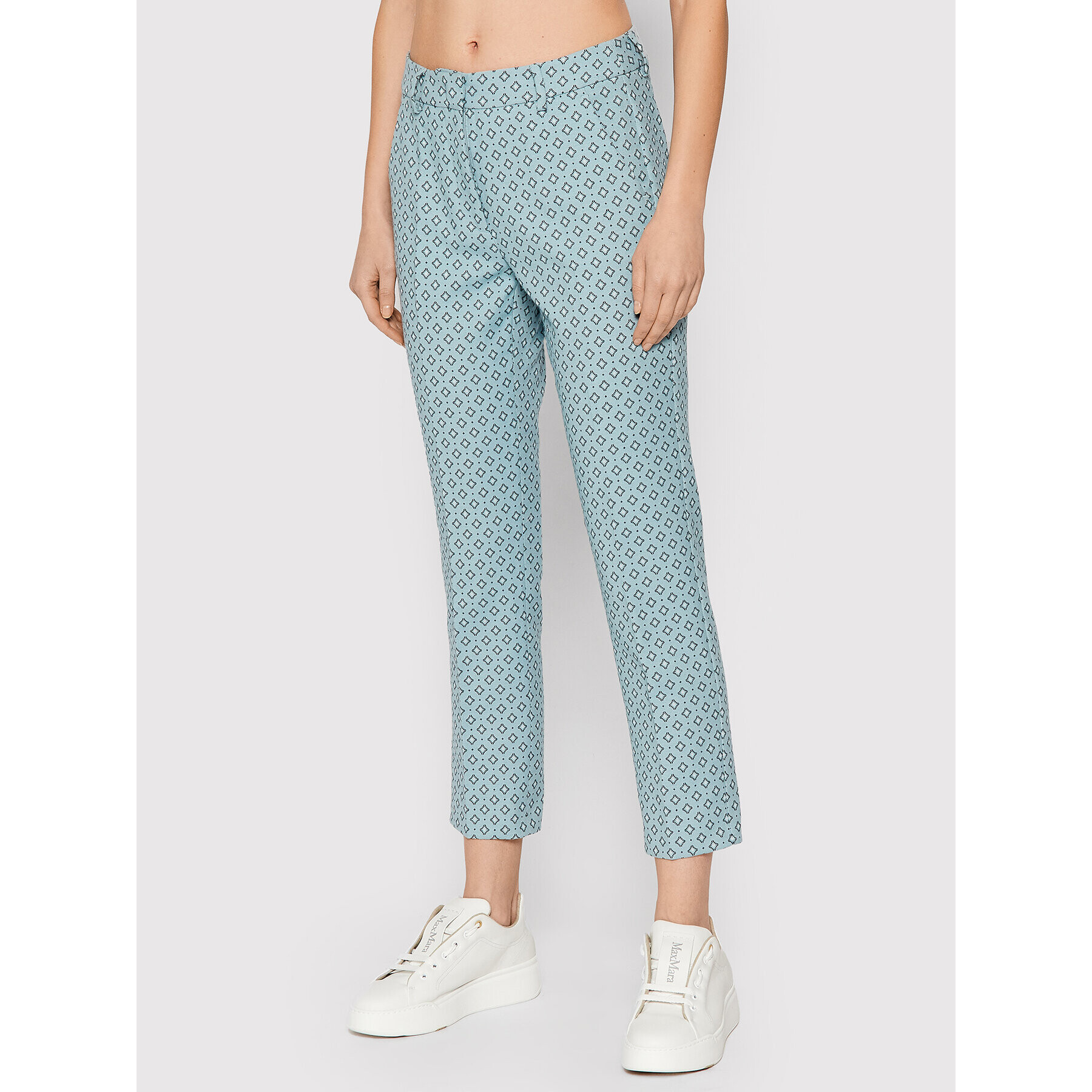 Weekend Max Mara Chino kalhoty Erika 51311227 Modrá Slim Fit - Pepit.cz