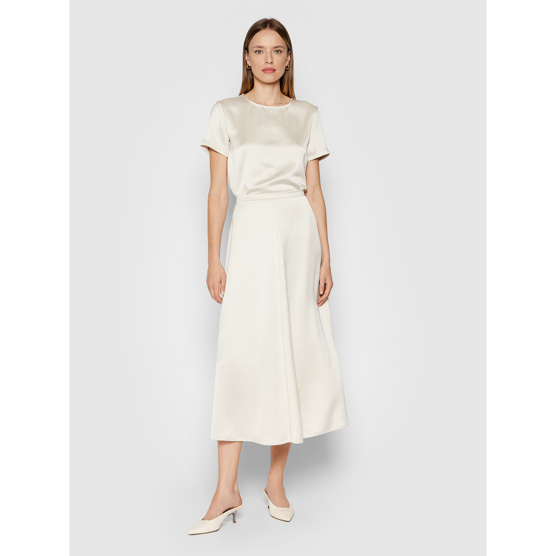 Weekend Max Mara Maxi sukně Babele 51060219 Béžová Regular Fit - Pepit.cz