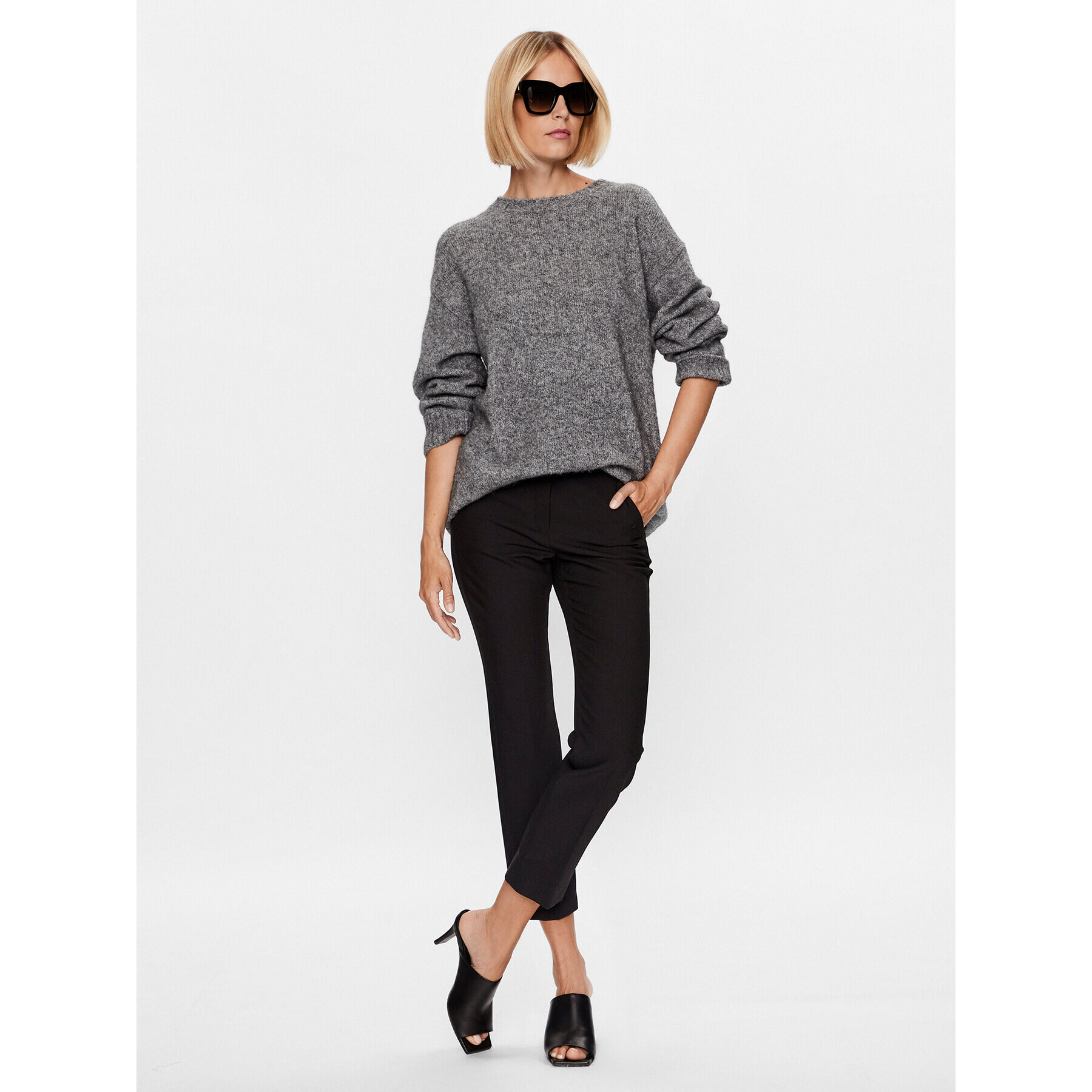 Weekend Max Mara Svetr Xanadu 23536611 Šedá Relaxed Fit - Pepit.cz