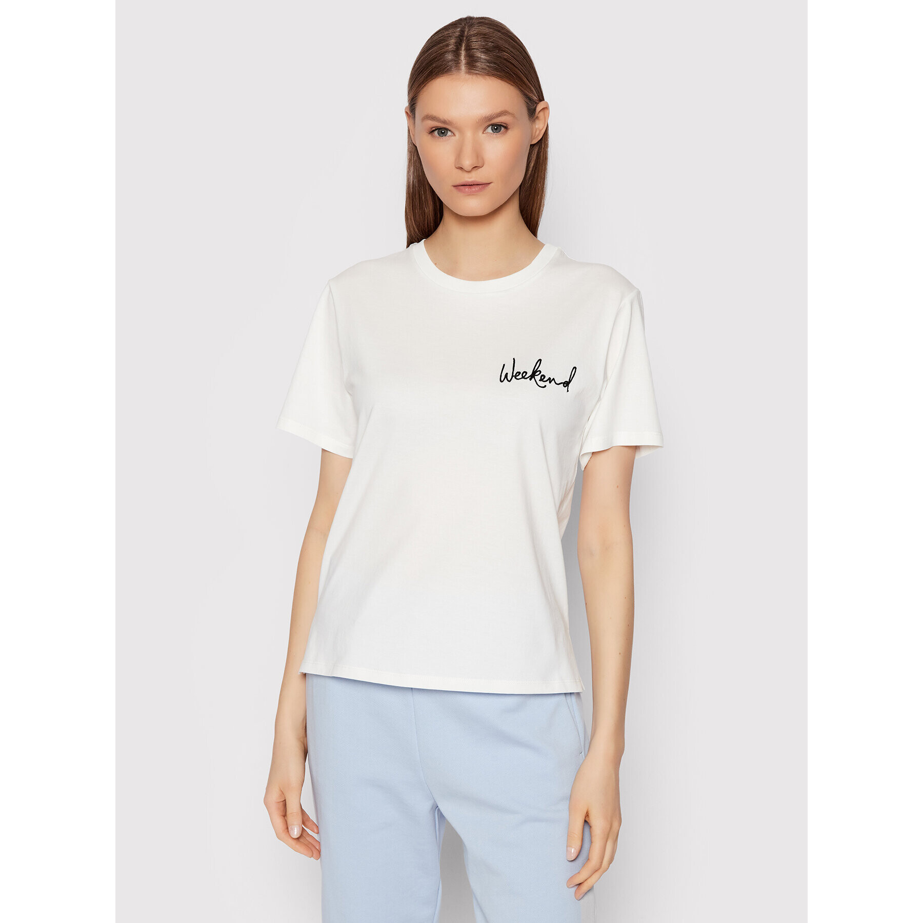 Weekend Max Mara T-Shirt Adepto Bílá Regular Fit - Pepit.cz