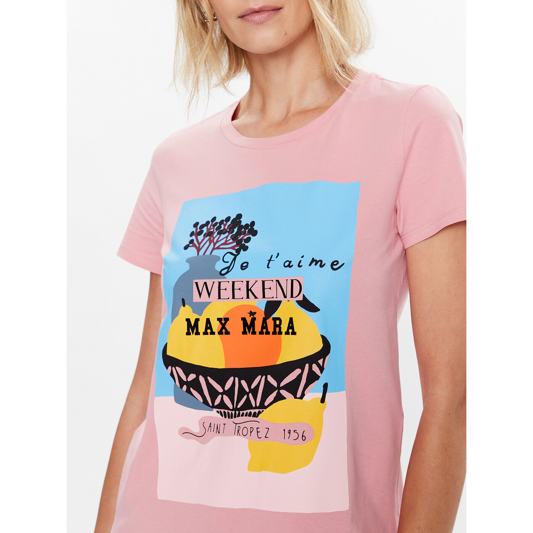 Weekend Max Mara T-Shirt Chopin 2359710431 Růžová Regular Fit - Pepit.cz