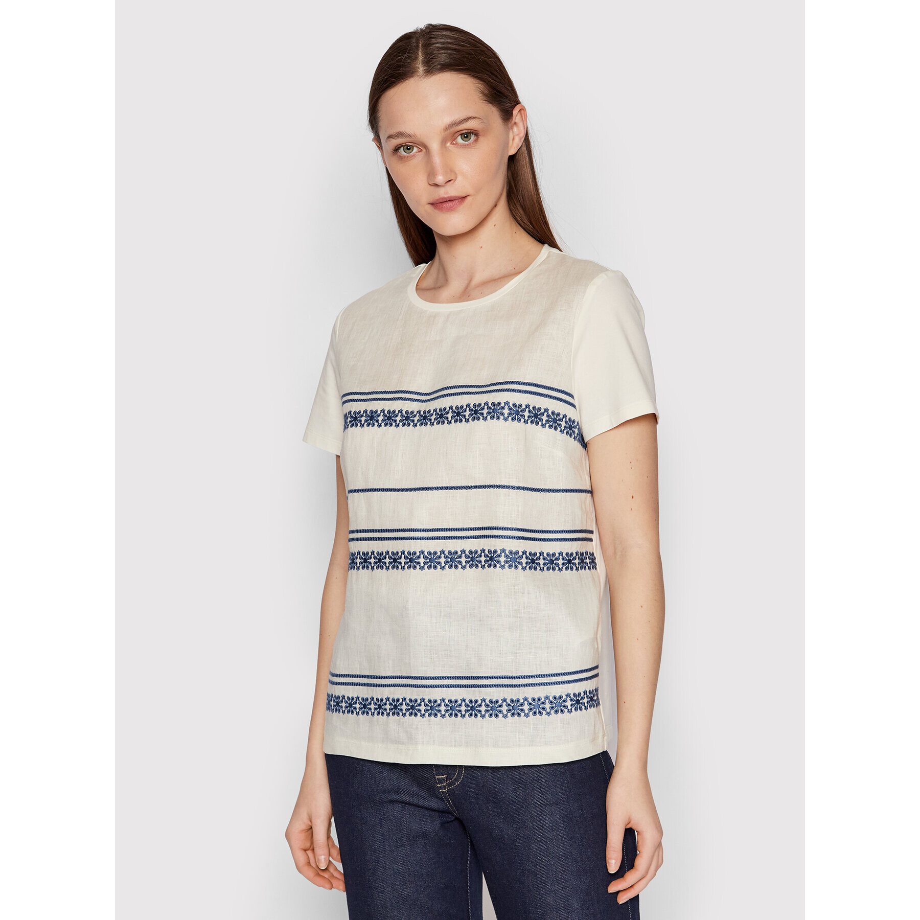 Weekend Max Mara T-Shirt Parsec 59411421 Béžová Regular Fit - Pepit.cz