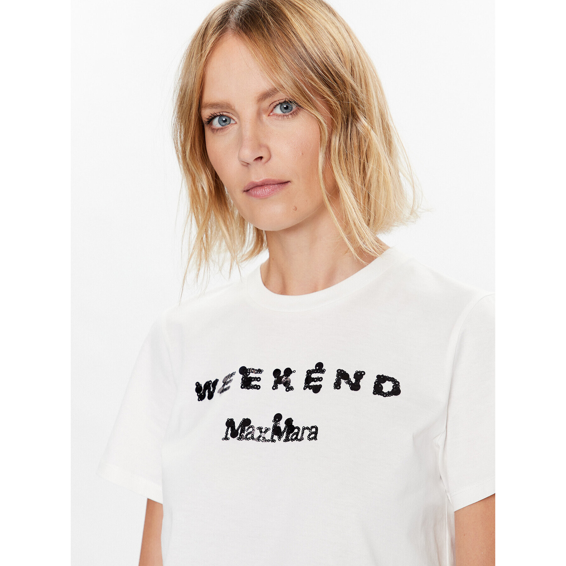 Weekend Max Mara T-Shirt Talento 23597101 Bílá Regular Fit - Pepit.cz